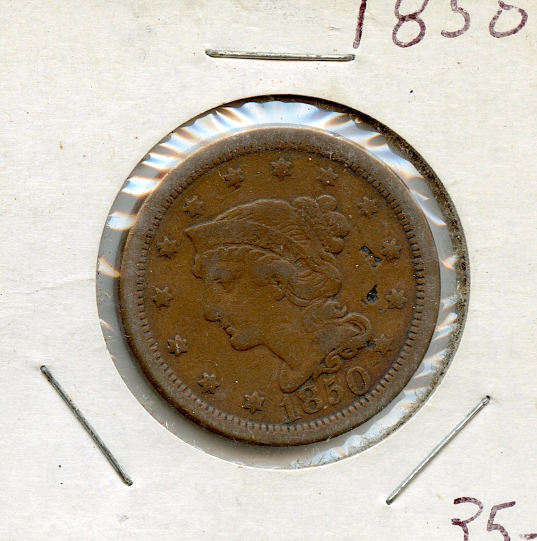 US Circulated Coin One Cent 1850 (1 of 2)