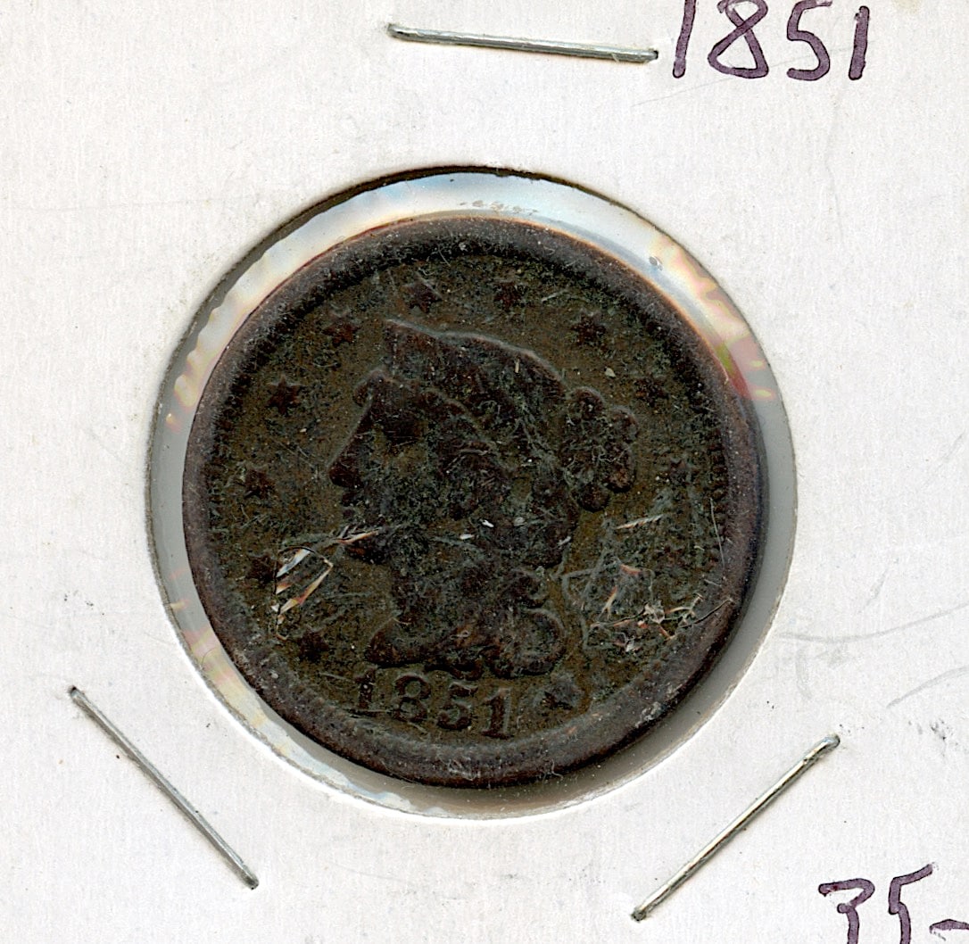 US Circulated Coin One Cent 1851 (1 of 2)