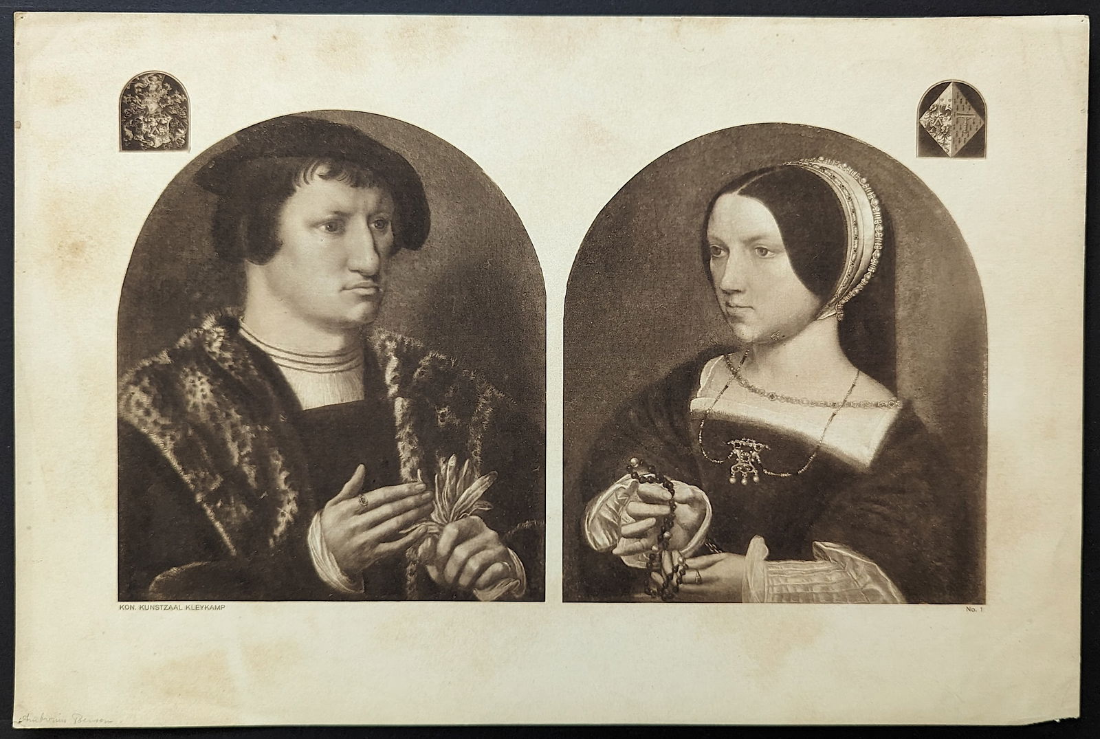 Vintage Photogravure Portraits by AMBROSIUS BENSON: The provenance of this lot is from the estate of a deceased collector in South Florida. The dimensions are Approx. 10.25"x 15.55" (small variances can occur). This lot is located in Boca Raton, Fl and