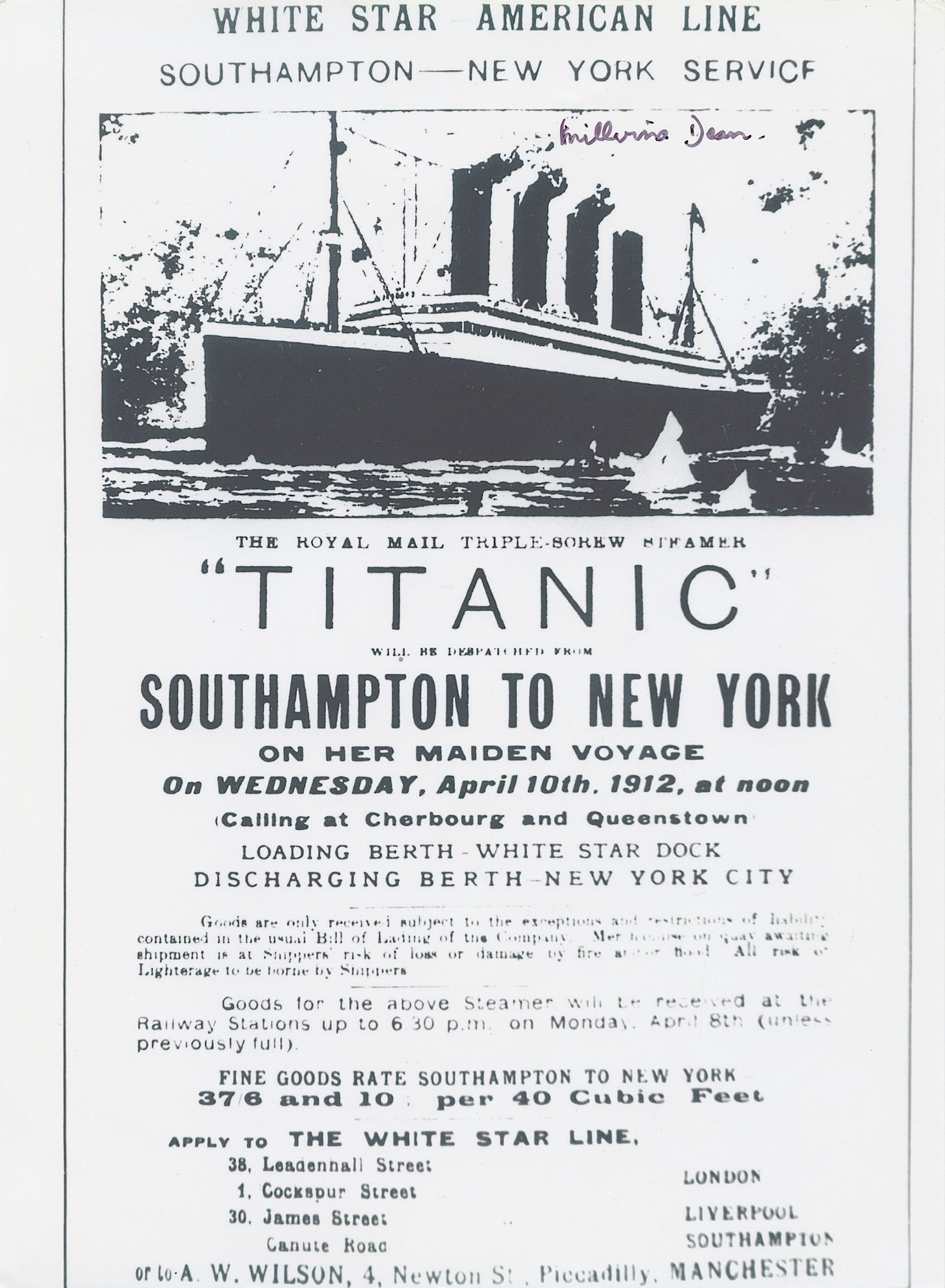 Original TITANIC Ephemera Signed Survivors (1 of 2)