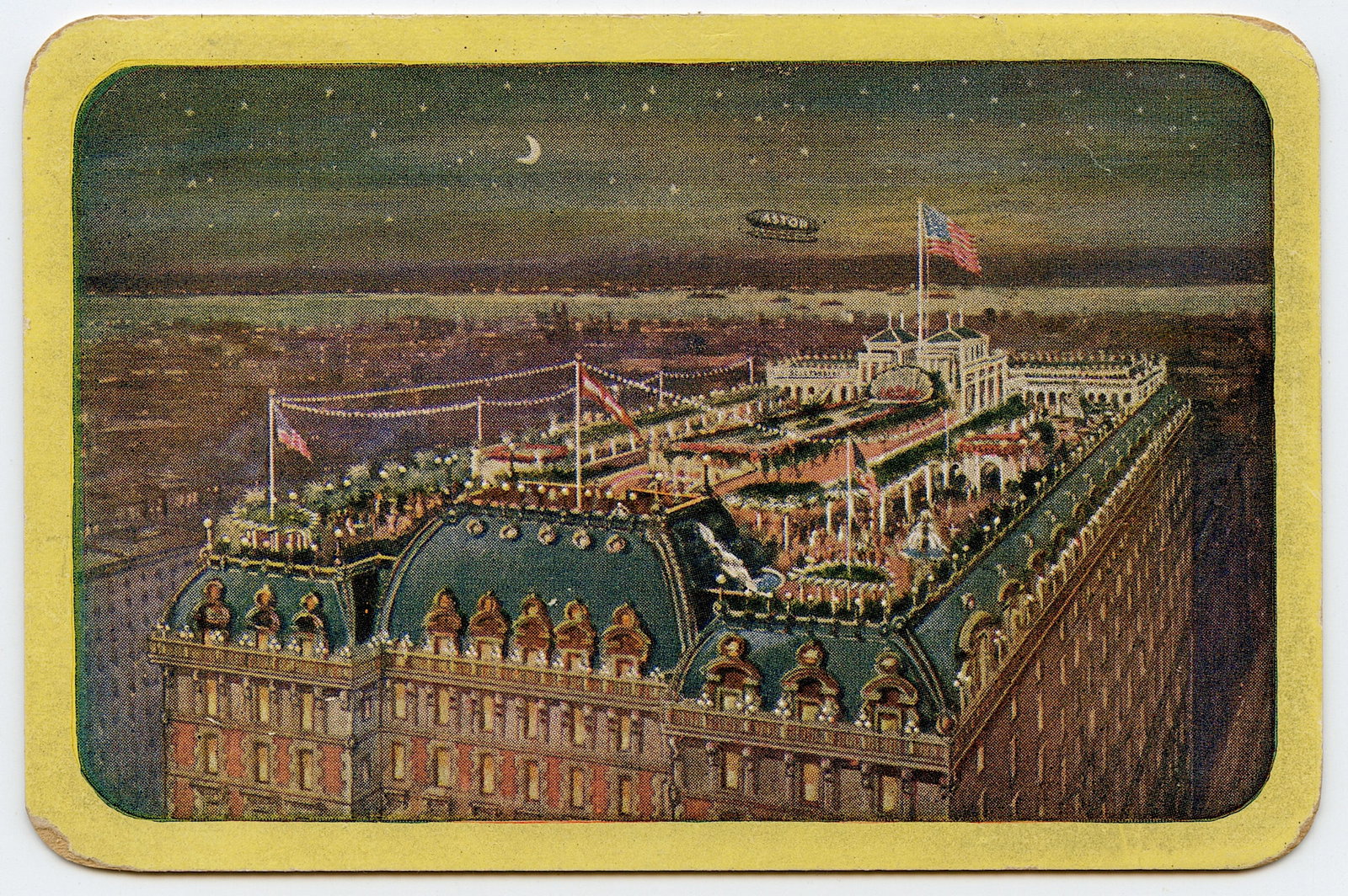 Antique Rare Admission Card Hotel Astor Roof Garden, NY: Provenance from a deceased collector in South Florida. The dimensions of an antique postcard are Approx. 2.5"x 4" (small variances can occur). This lot is located in Boca Raton, Fl and its shipment wi