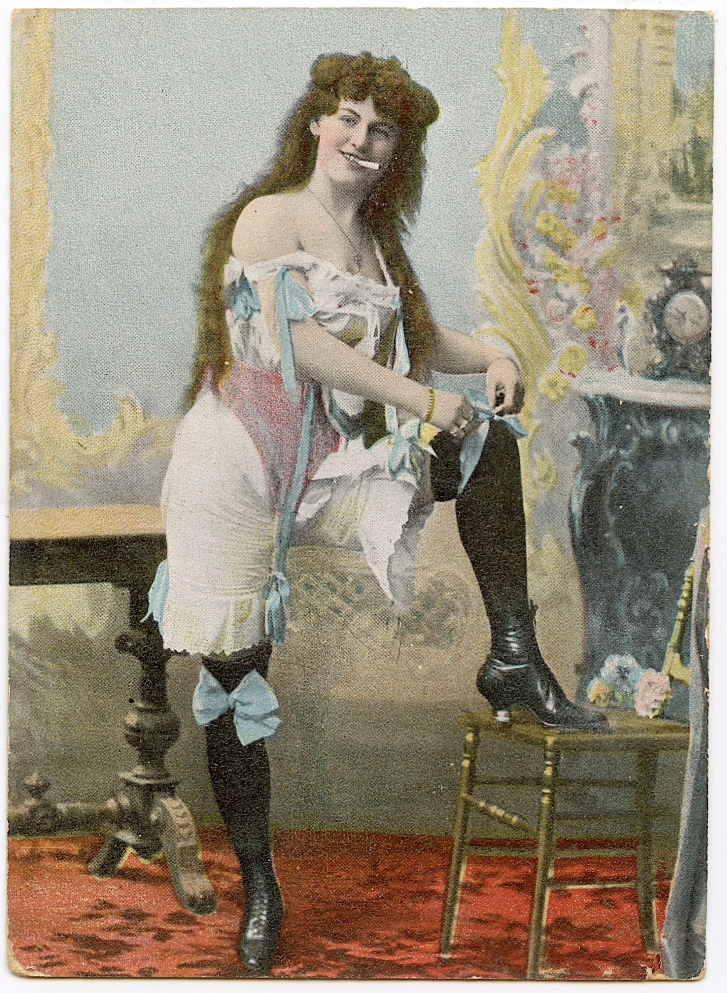 Antique Rare Postcard Art Nouveau Erotic: ABOUT POSTCARDS: The study and collecting of postcards is termed deltiology (from Greek deltion, small writing tablet, and English -logy, the study of). Rarity. As with all antique items, rarity bring