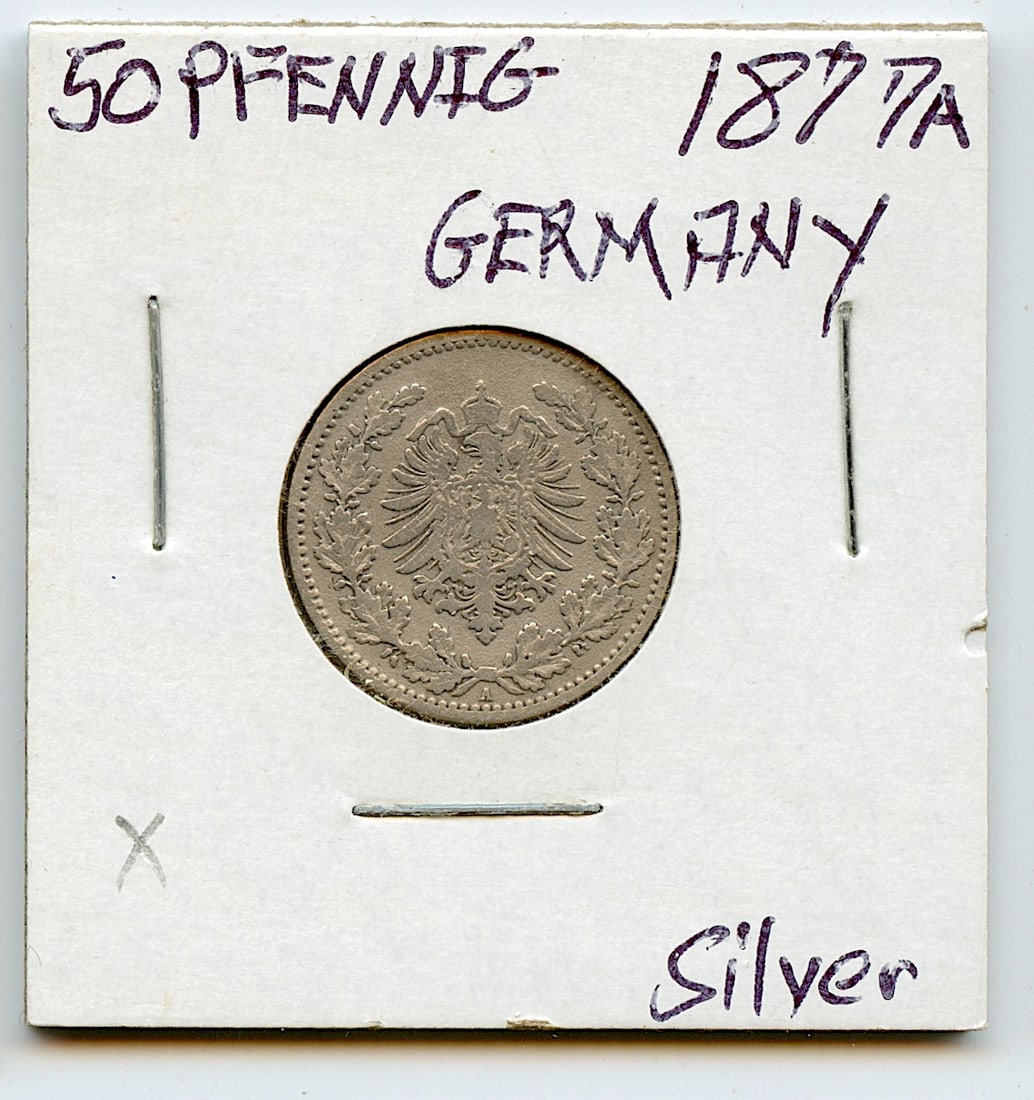 Collectors Germany Coin 50 Pfennig 1877 A (1 of 2)