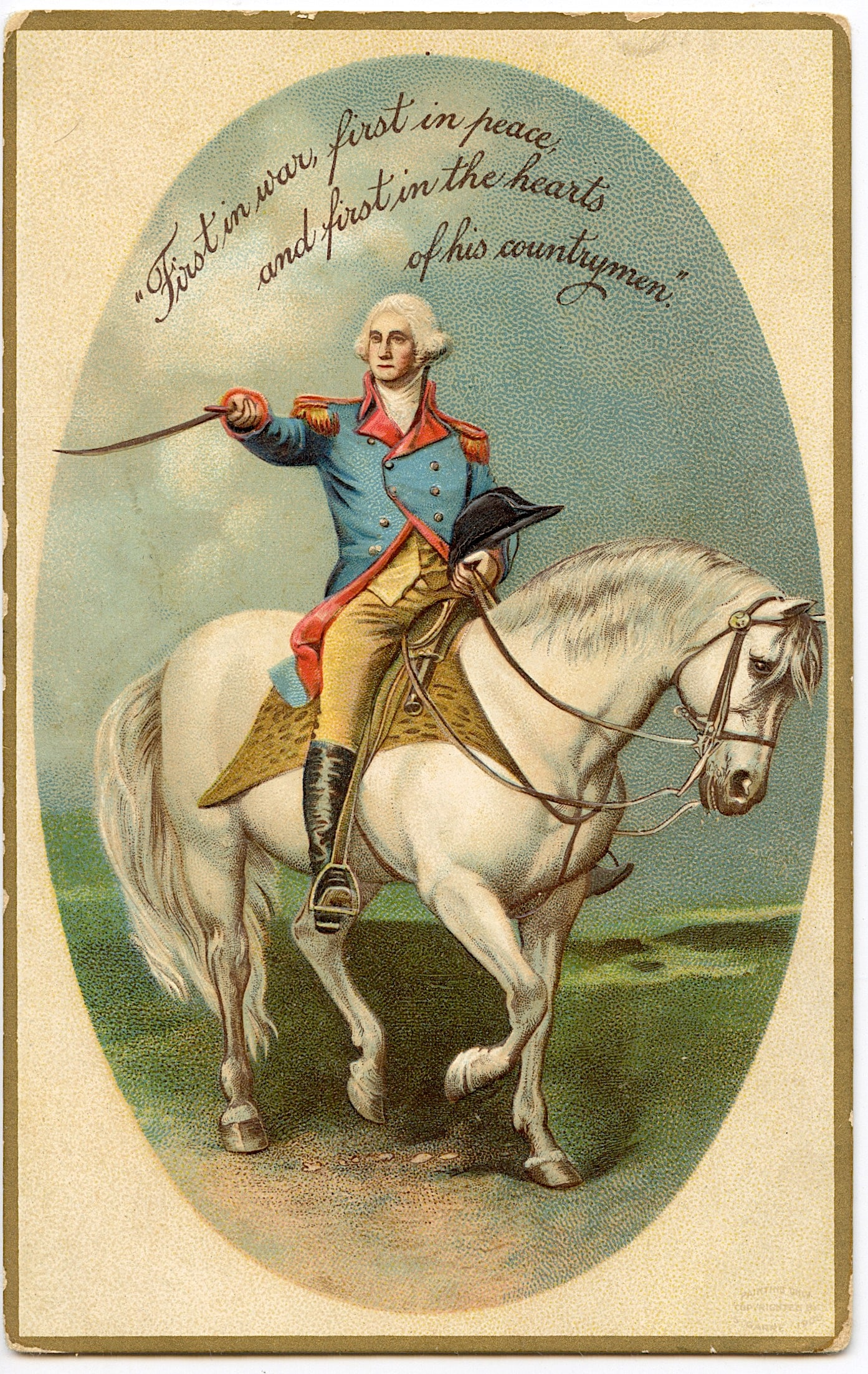 Rare Vintage Postcard George Washington (1 of 2)