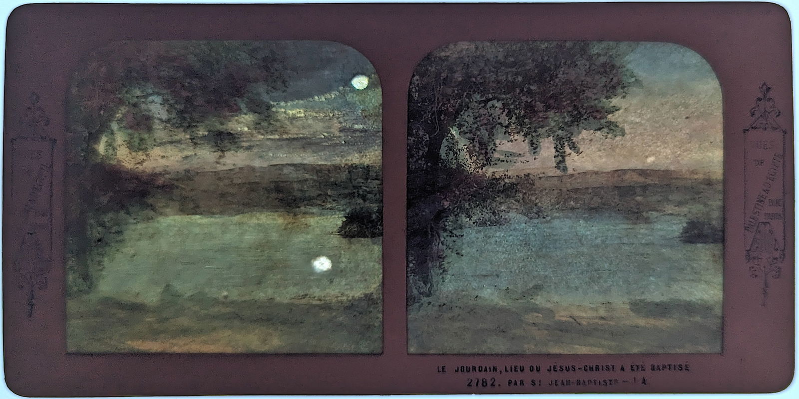 Antique Rare Hold To Light French Tissue Stereoview: This vintage lot has been carefully selected by the Artelisted's Auctioneer from the estates of deceased collectors in the US and Europe. We have included quality images to show it's actual condition.