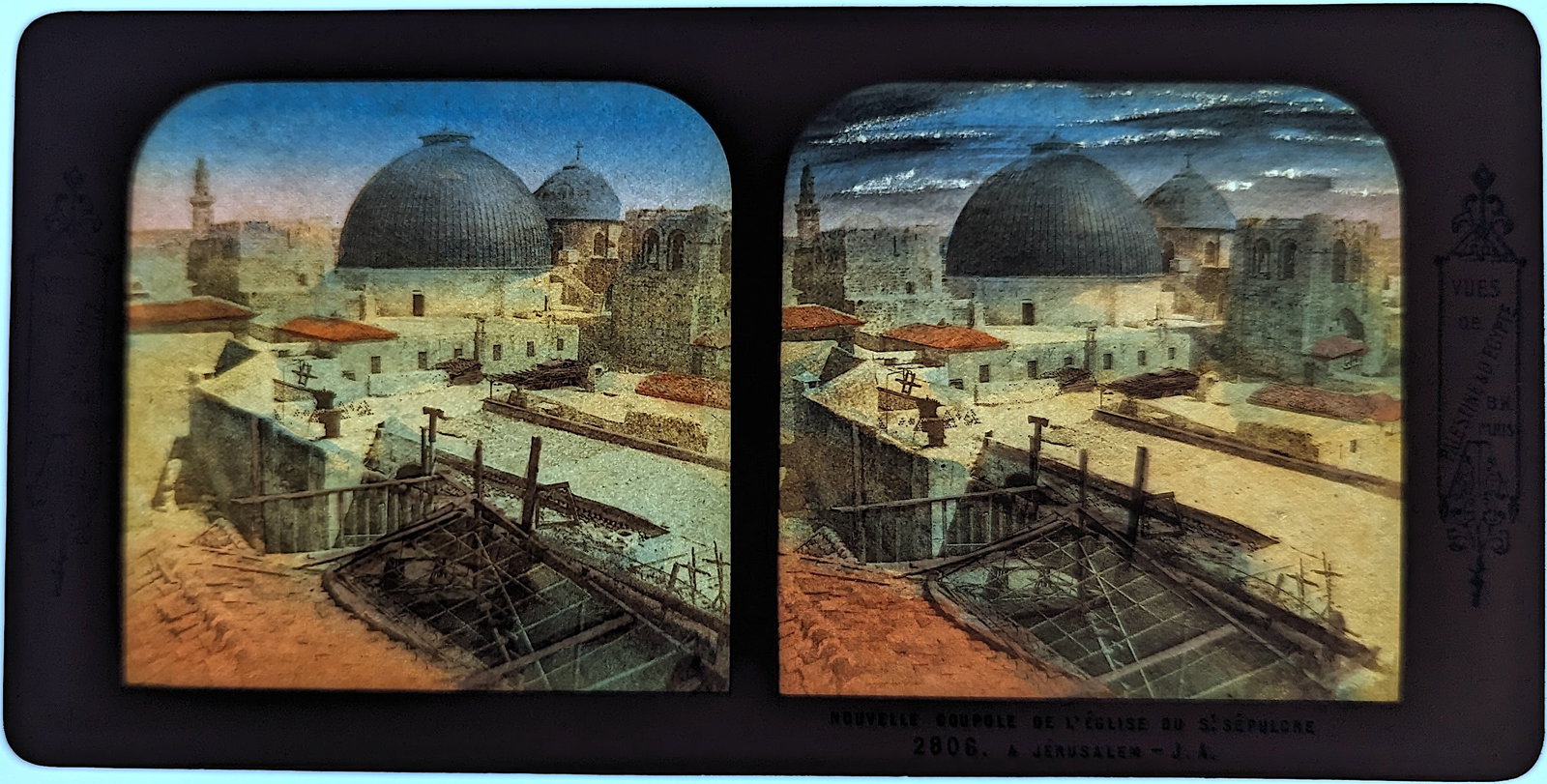 Antique Rare Hold To Light French Tissue Stereoview: This vintage lot has been carefully selected by the Artelisted's Auctioneer from the estates of deceased collectors in the US and Europe. We have included quality images to show it's actual condition.