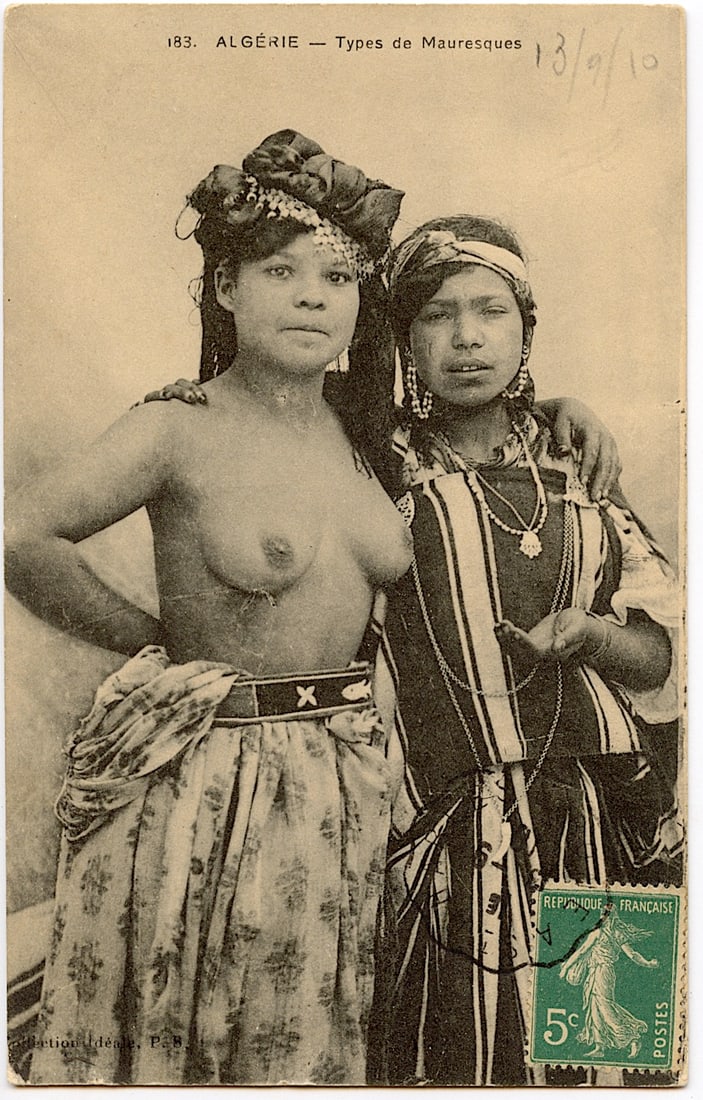 Rare Vintage Antique Postcard Nude Mauresques: This item is coming from the estate of deceased collector in South Florida. The dimensions of a vintage trade cards and postcards are Approx. 3.5" x 5.5" (small variances can occur). This lot is locat