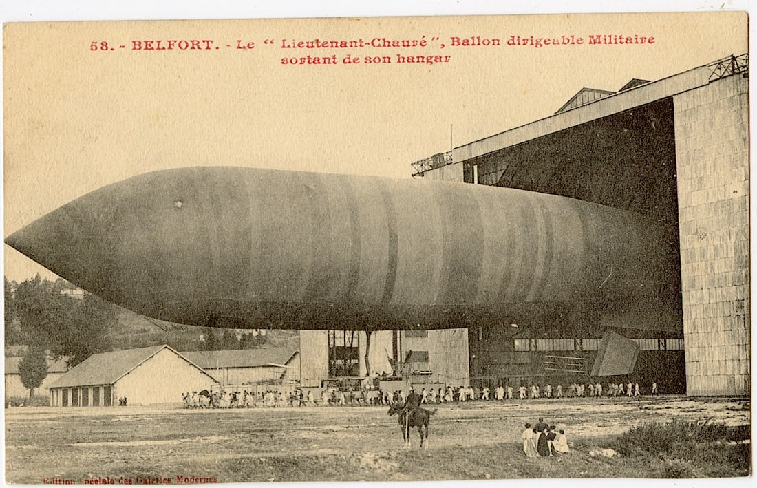 Rare Vintage Antique Postcard Dirigeable Zeppelin (1 of 2)
