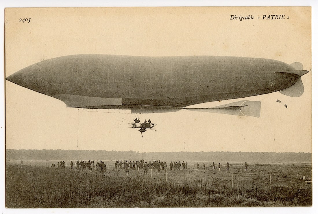 Rare Vintage Antique Postcard Dirigeable Zeppelin (1 of 2)