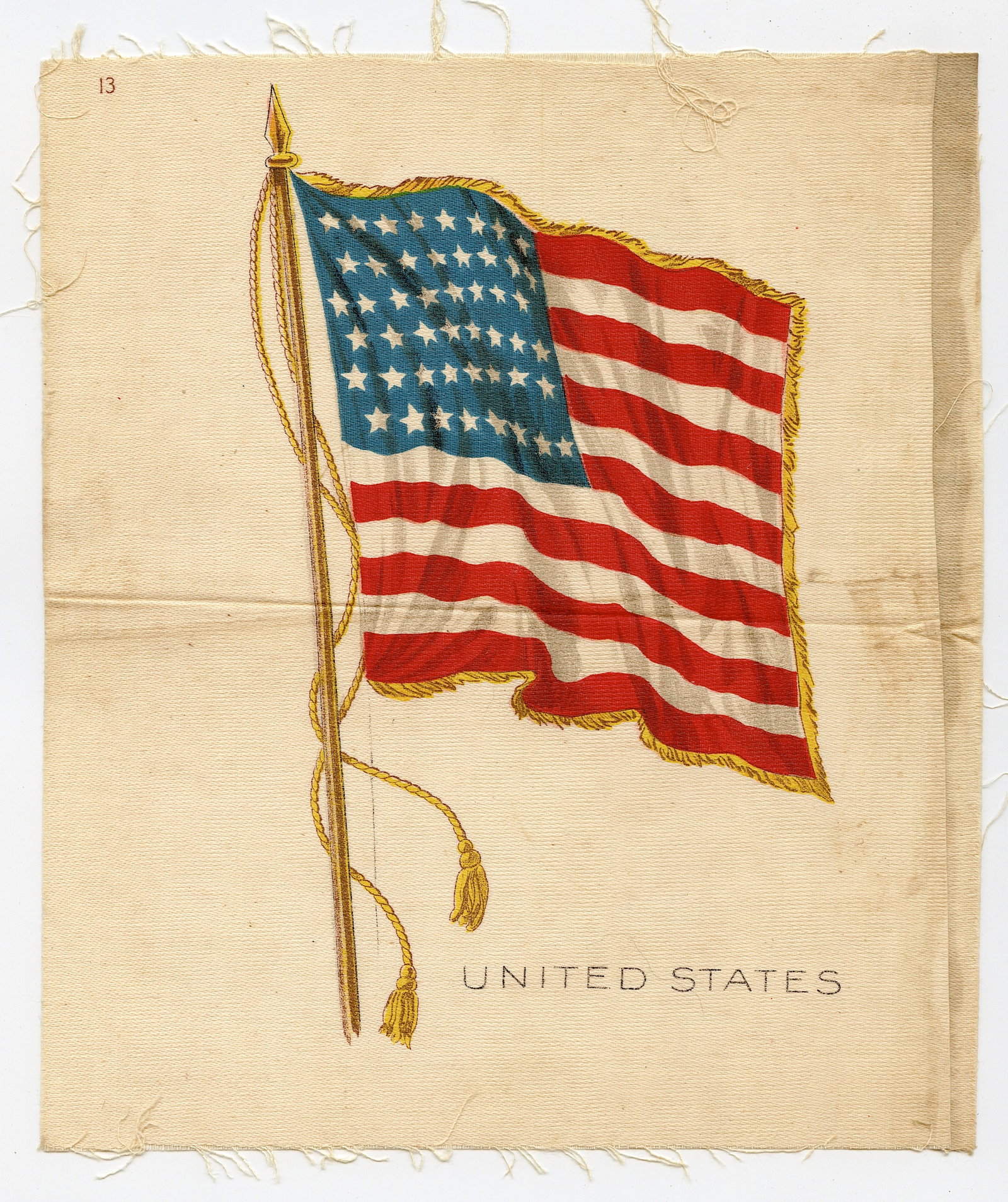 Vintage American 40 Stars Flag Fabric: This vintage lot has been carefully selected by the Artelisted's Auctioneer from the estates of deceased collectors in the US and Europe. We have included quality images to show it's actual condition.