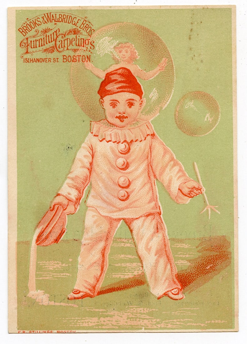 Antique Original Rare Tradecard Brooks & Walbridge Bros: This item is coming from the estate of deceased collector in South Florida. The dimensions of a vintage trade cards and postcards are Approx. 3.5" x 5.5" (variances can occur). This lot is located in 