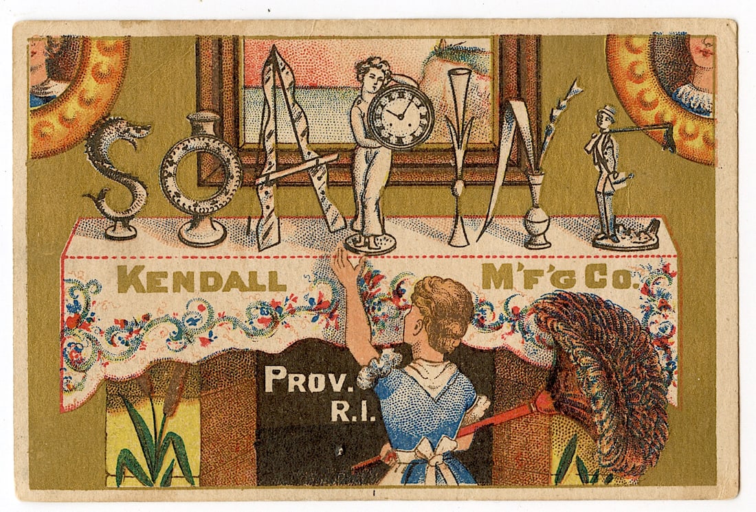 Antique Original Rare Tradecard Soapine: This item is coming from the estate of deceased collector in South Florida. The dimensions of a vintage trade cards and postcards are Approx. 3.5" x 5.5" (variances can occur). This lot is located in 