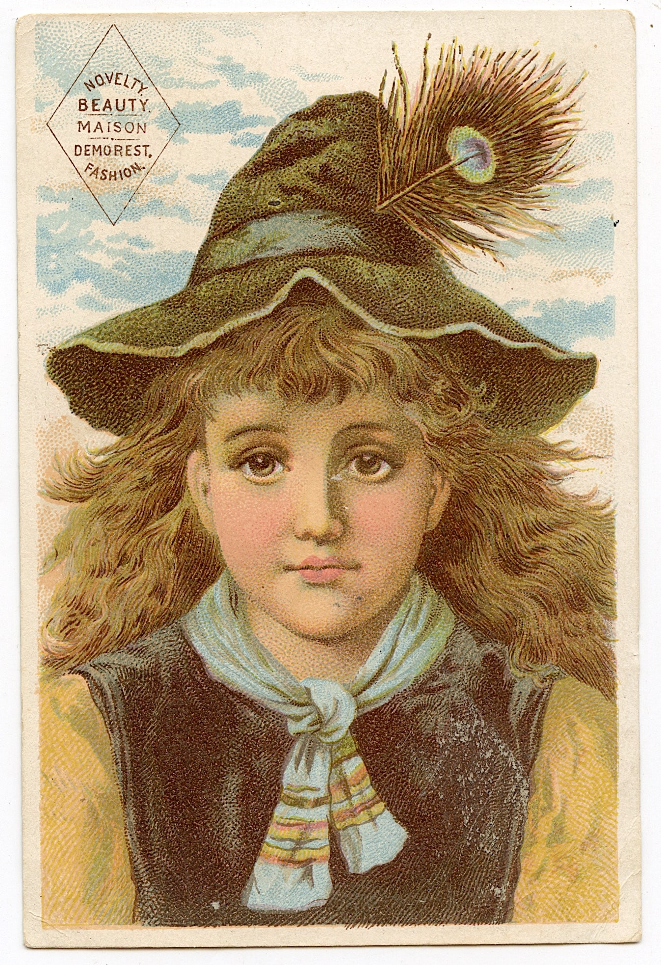 Antique Original Rare Tradecard Novelty Beauty Maison: This item is coming from the estate of deceased collector in South Florida. The dimensions of a vintage trade cards and postcards are Approx. 3.5" x 5.5" (variances can occur). This lot is located in 