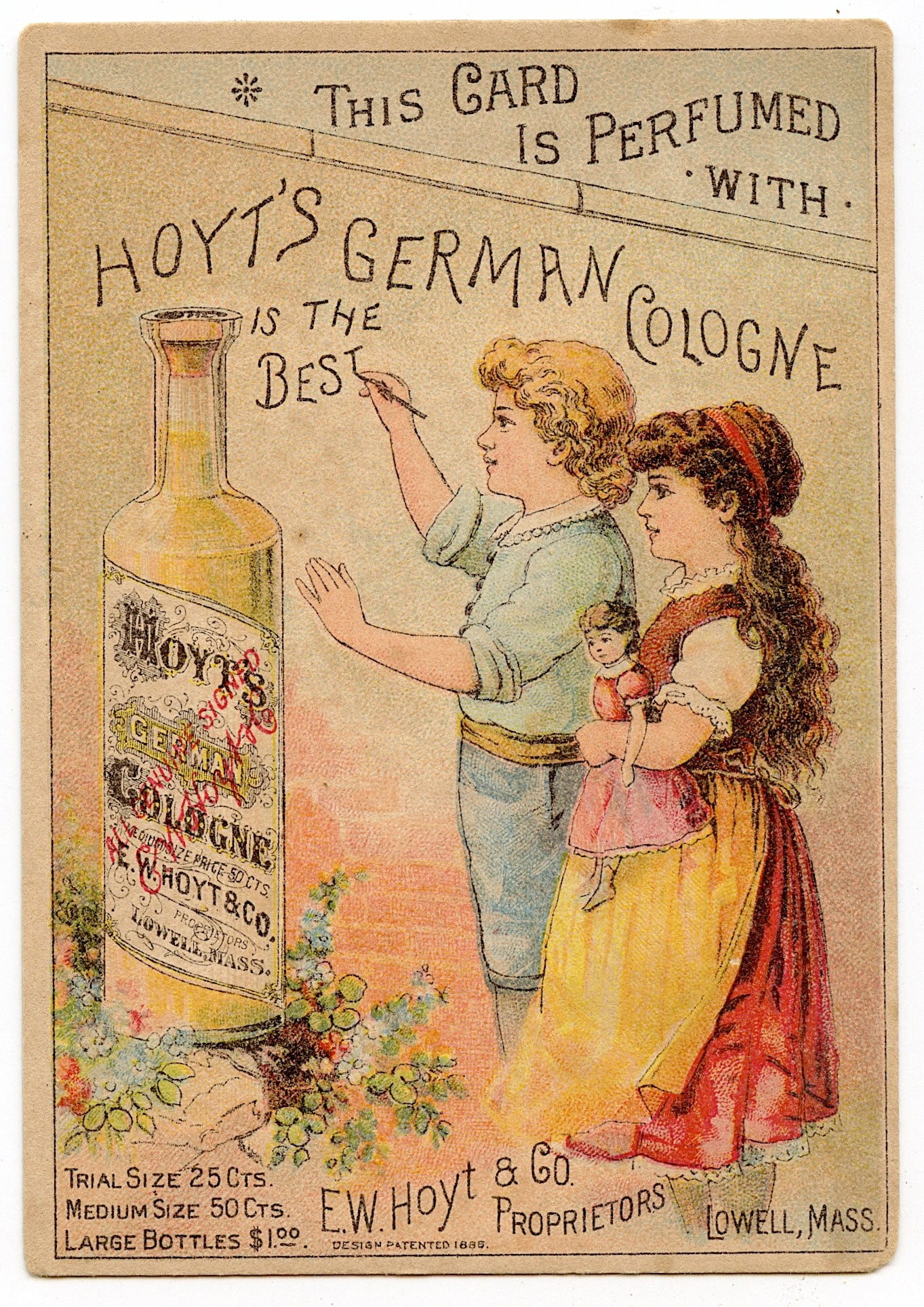 Antique Original Rare Tradecard Hoyt's Cologne: This item is coming from the estate of deceased collector in South Florida. The dimensions of a vintage trade cards and postcards are Approx. 3.5" x 5.5" (variances can occur). This lot is located in 