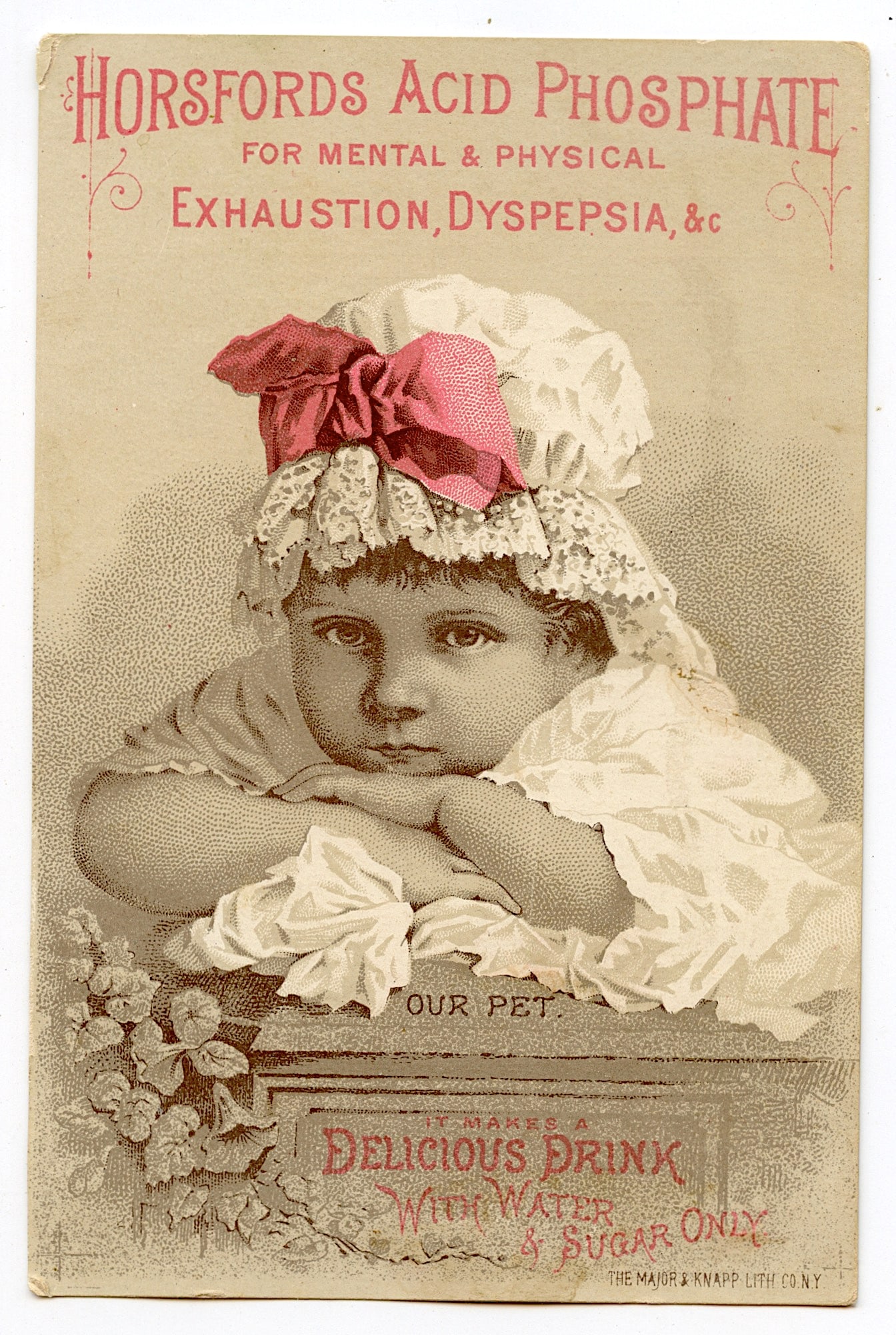 Antique Original Rare Tradecard Horsfords Acid Phosphate: This item is coming from the estate of deceased collector in South Florida. The dimensions of a vintage trade cards and postcards are Approx. 3.5" x 5.5" (variances can occur). This lot is located in 