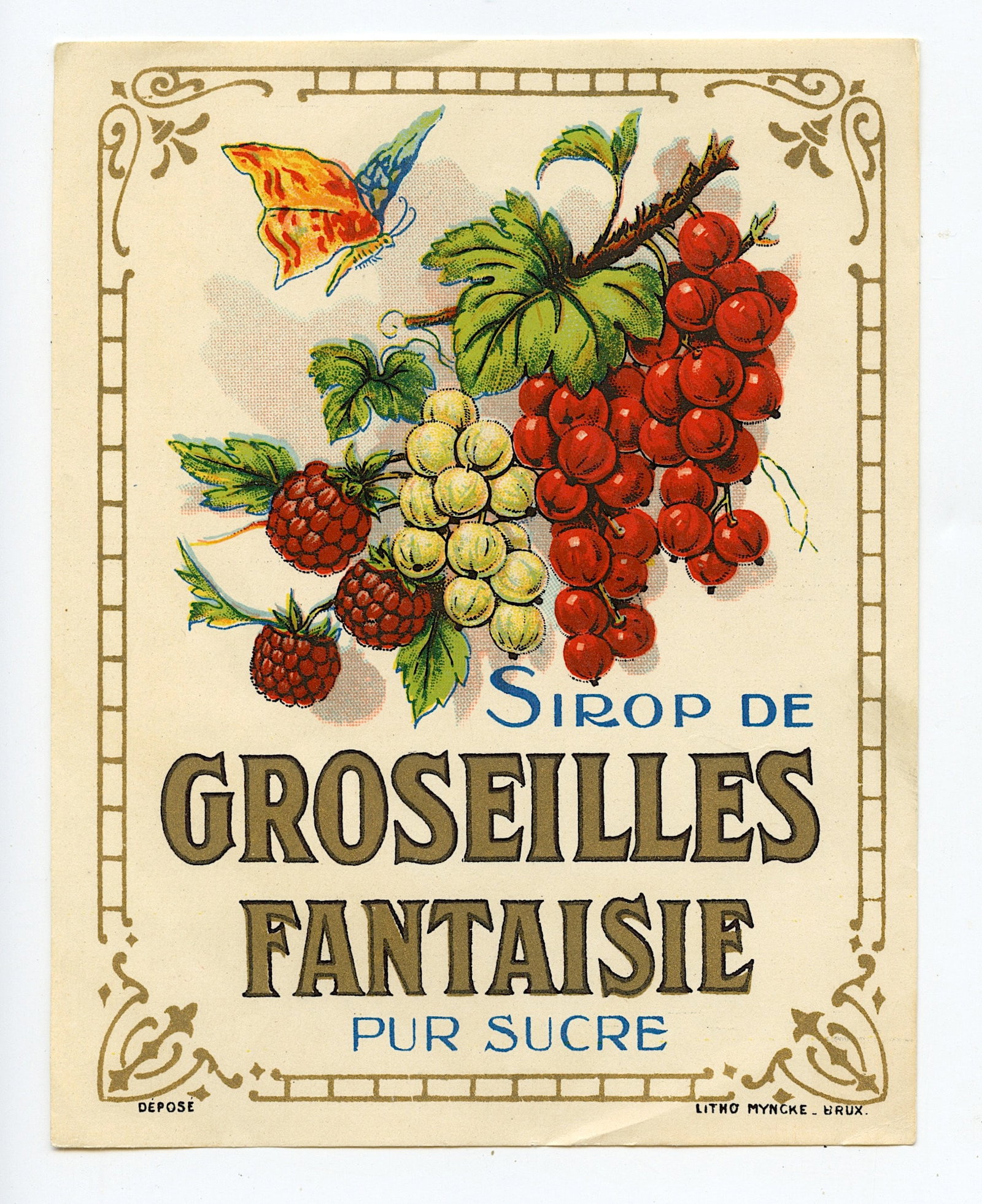 Antique Original Label GROSEILLES FANTAISIE: This item is coming from a dealer/collector in South Florida. This lot is located in Boca Raton, Fl and its shipment will be made directly by Artelisted. Shipping insurance is the responsibility of th