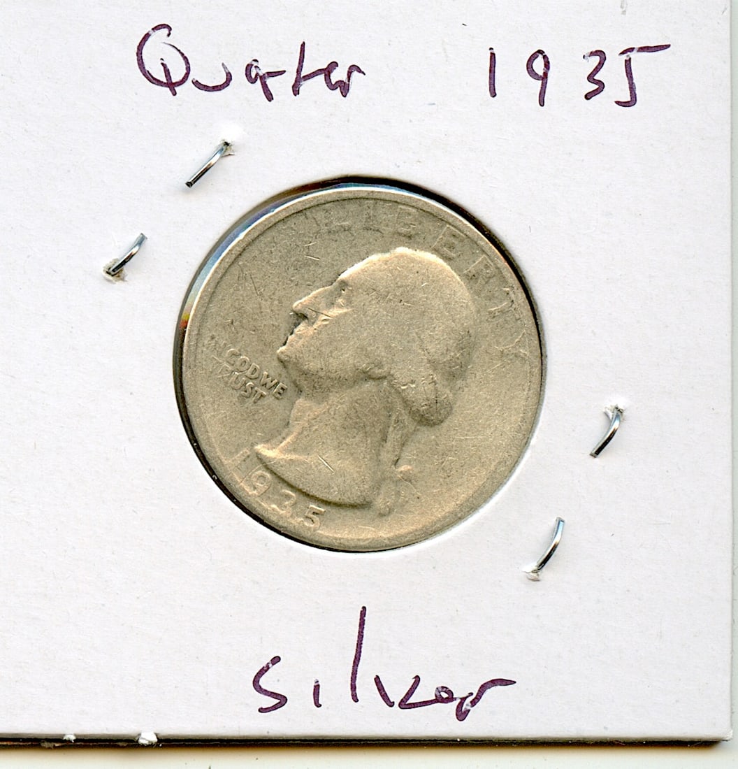 Coin Silver Washington Quarter Dollar 1935 (1 of 2)