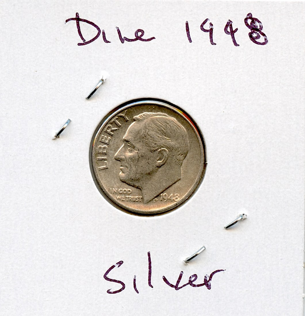 Circulated Coin Silver Roosevelt Dime 1948 (1 of 2)
