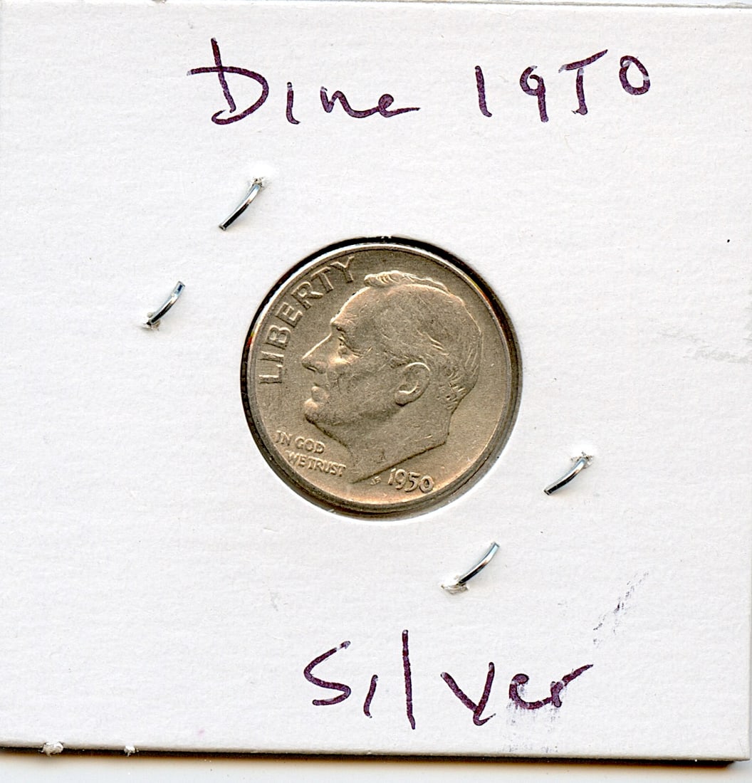 Circulated Coin Silver Roosevelt Dime 1950 (1 of 2)