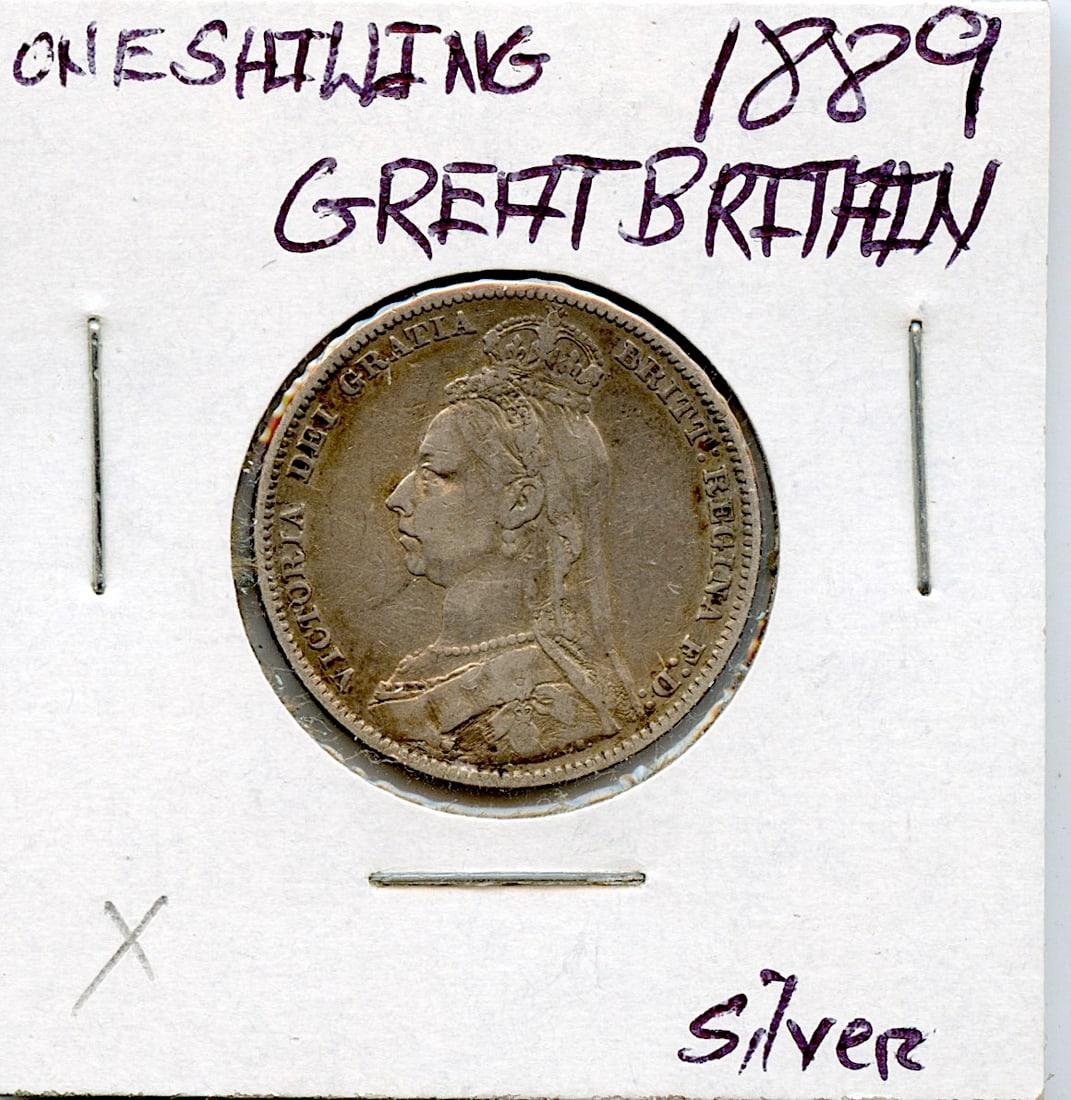 Circulated Coin Great Britain One Shilling 1889 Silver (1 of 2)