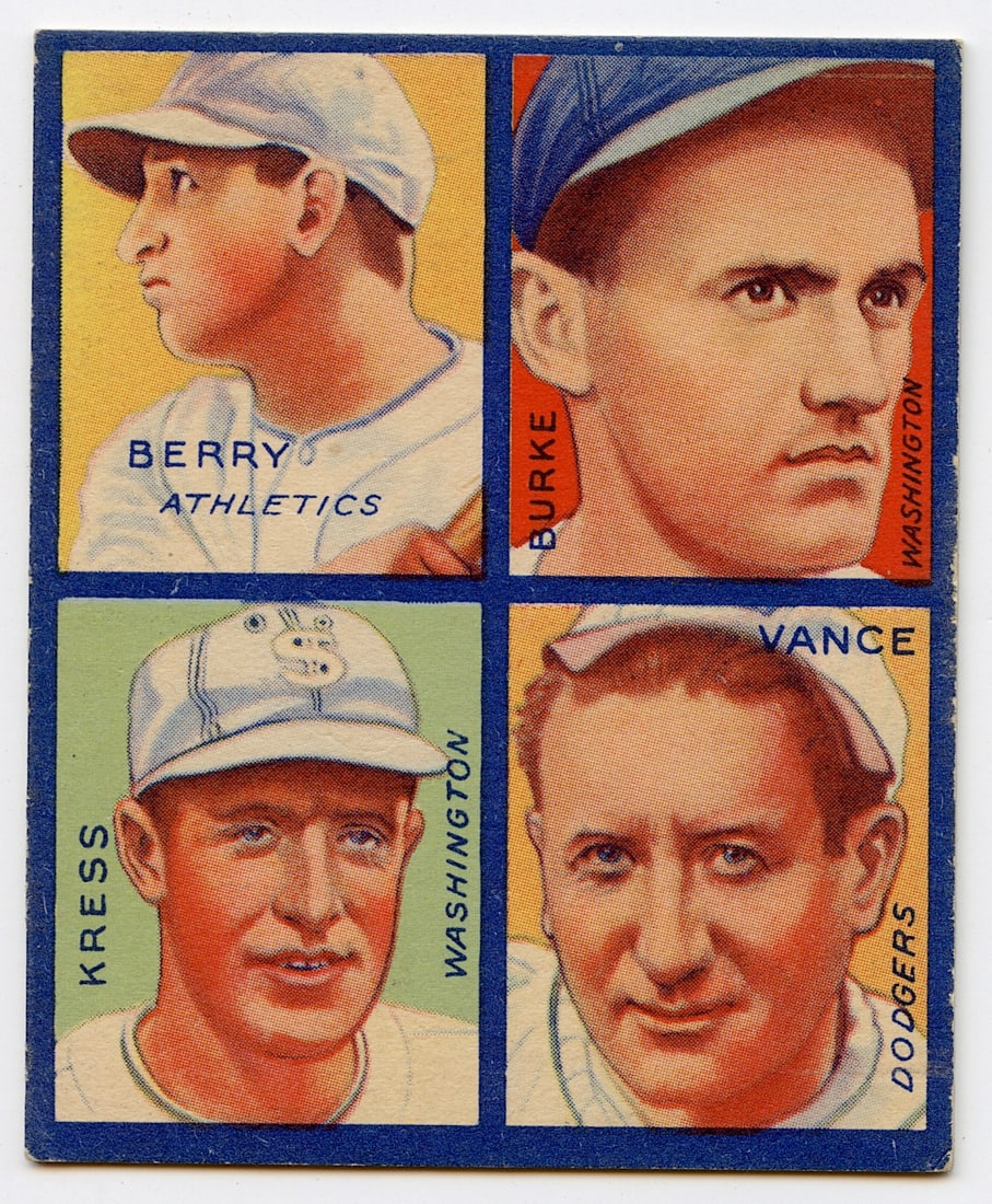 Vintage Baseball Card 1935 Goudey 4-in-1 (1 of 2)
