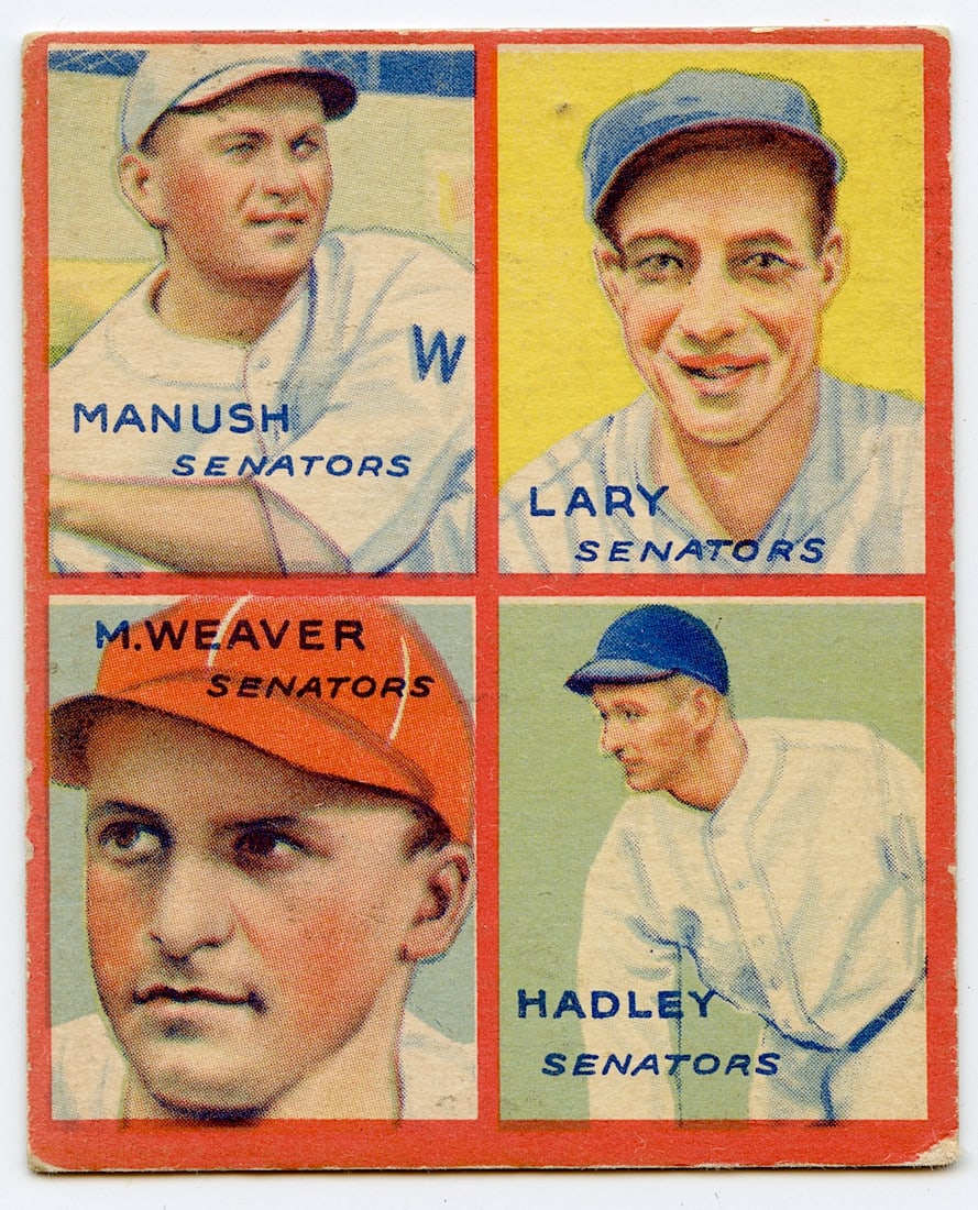 Vintage Baseball Card 1935 Goudey 4-in-1 (1 of 2)