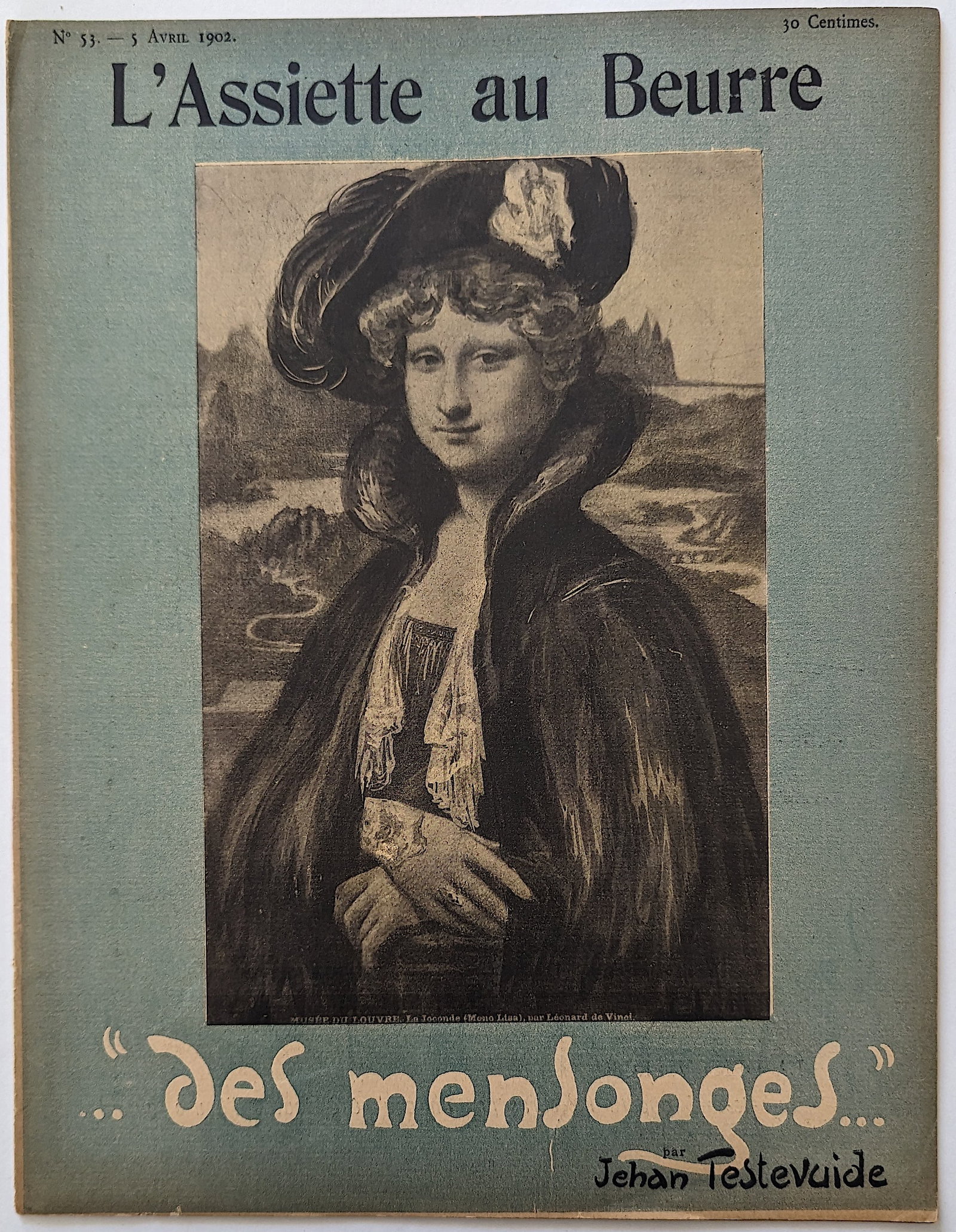 French Magazine L'Assiette Au Beurre, Avril. 1902: Provenance from the estate of a serious Belgium Collector in Manhattan N.Y.. This lot is located in Boca Raton, Fl and its shipment will be made directly by Artelisted. Shipping insurance is the respo