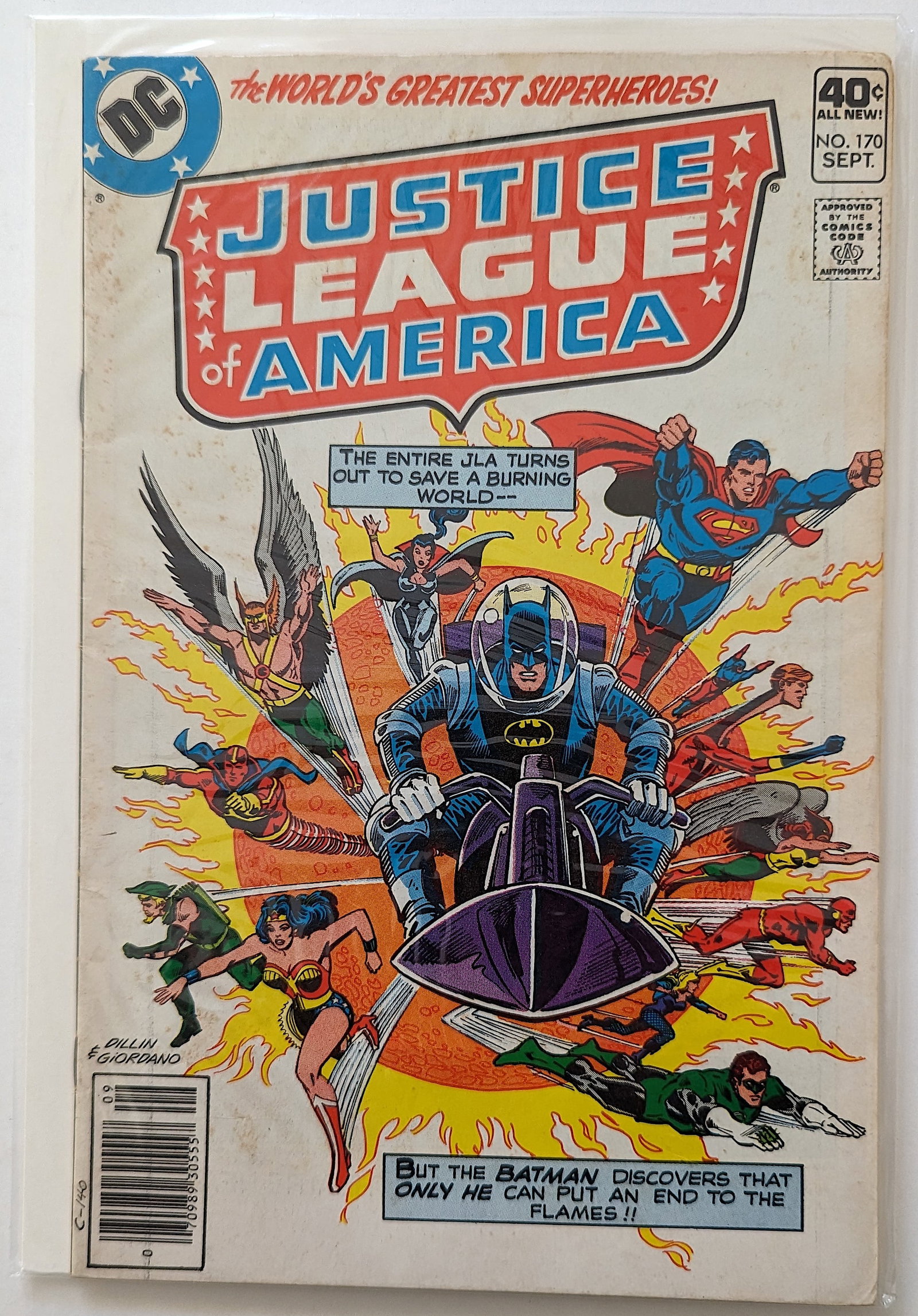 JUSTICE LEAGUE OF AMERICA 1960 Series DC #170: We have included many images to show it's actual condition. The dimensions are Approx. 10"x 8" (small variances can occur). This lot is located in Boca Raton, Fl and its shipment will be made directly
