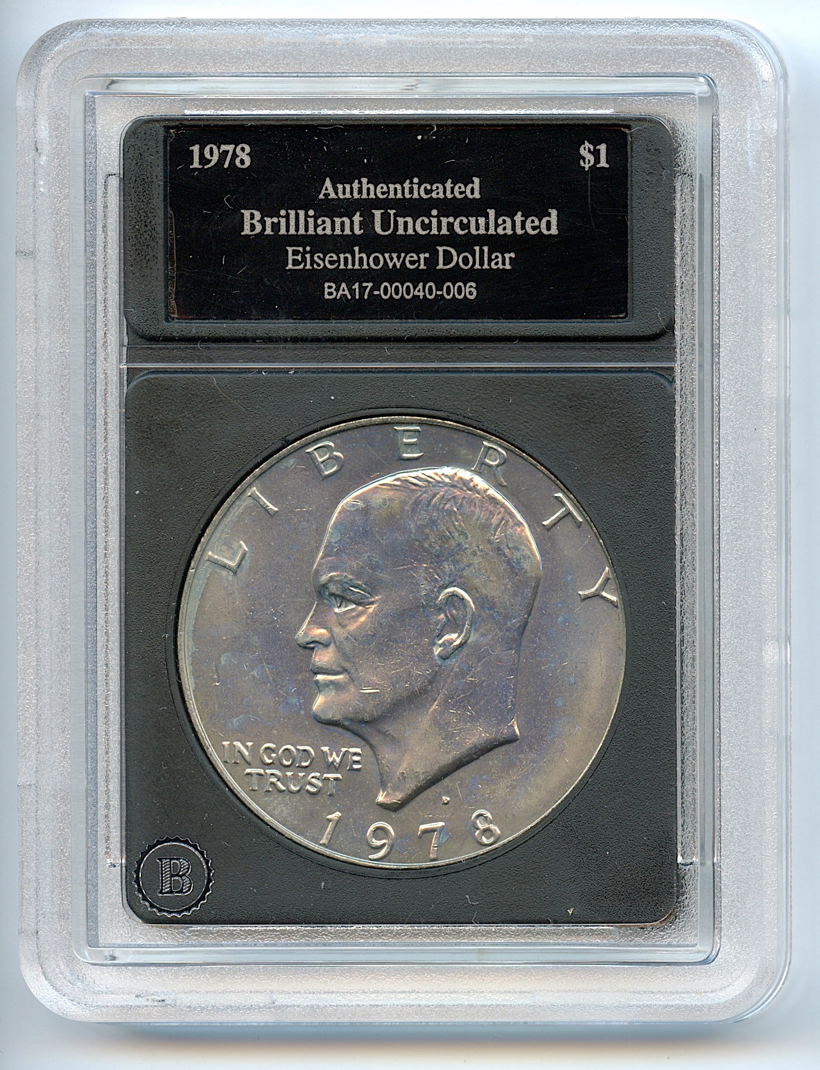 Collectors US Coin $1  Eisenhower Authenticated 1978 D (1 of 2)