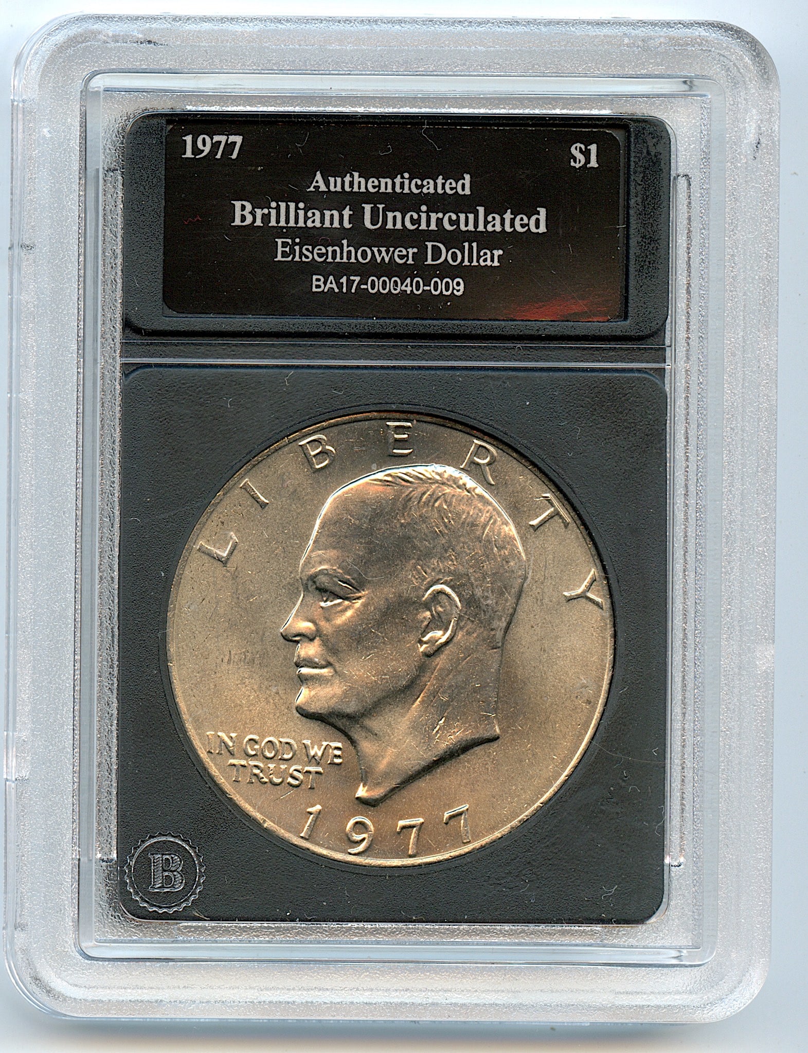 Collectors US Coin $1  Eisenhower Authenticated 1977 (1 of 2)