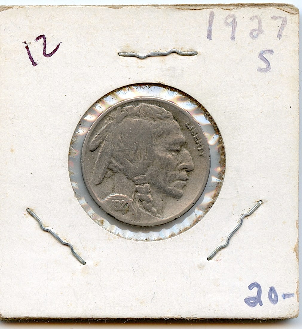 Collectors US Coin 5 Cents Buffalo 1927 S (1 of 2)