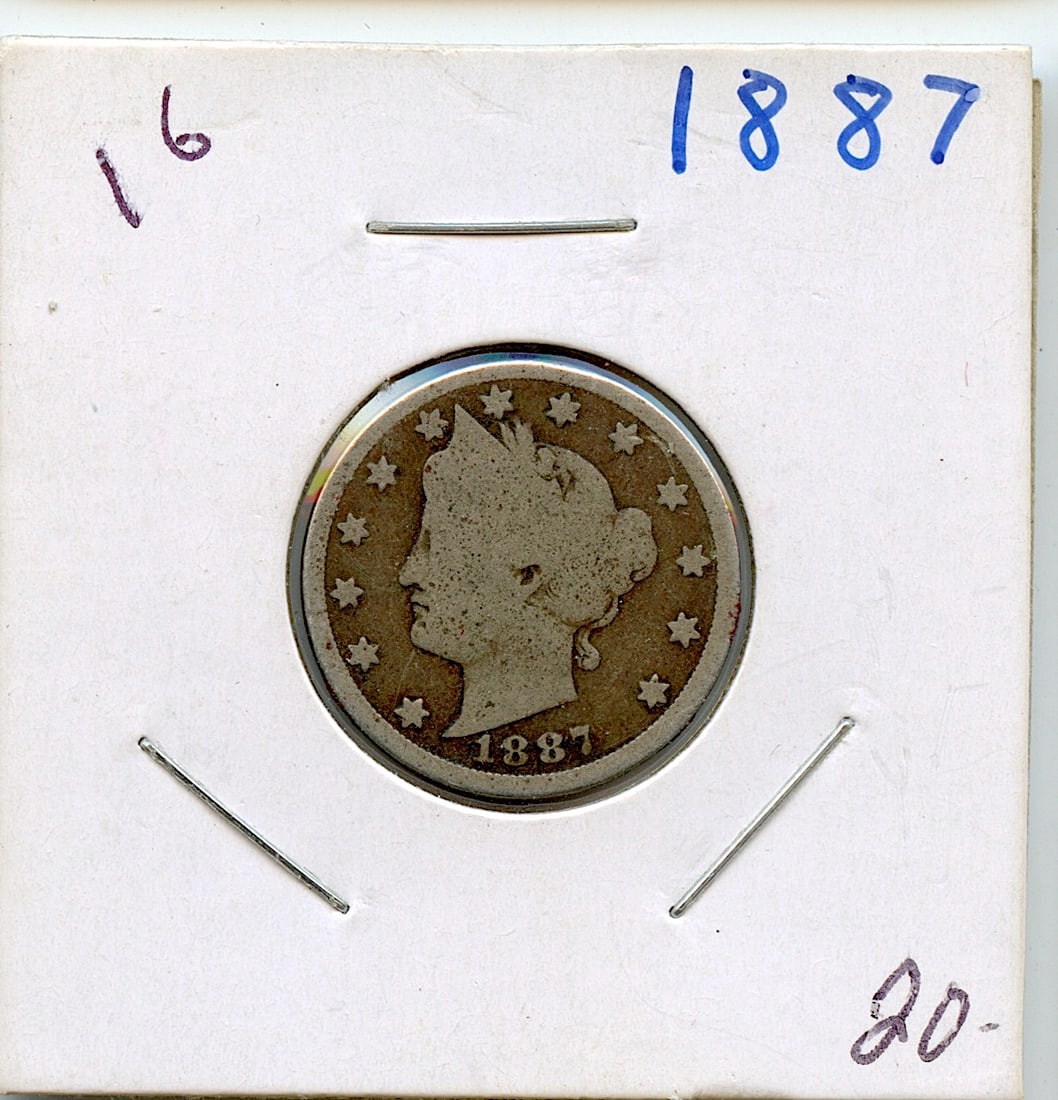 Collectors US Coin  V Cents Nickel 1887 (1 of 2)