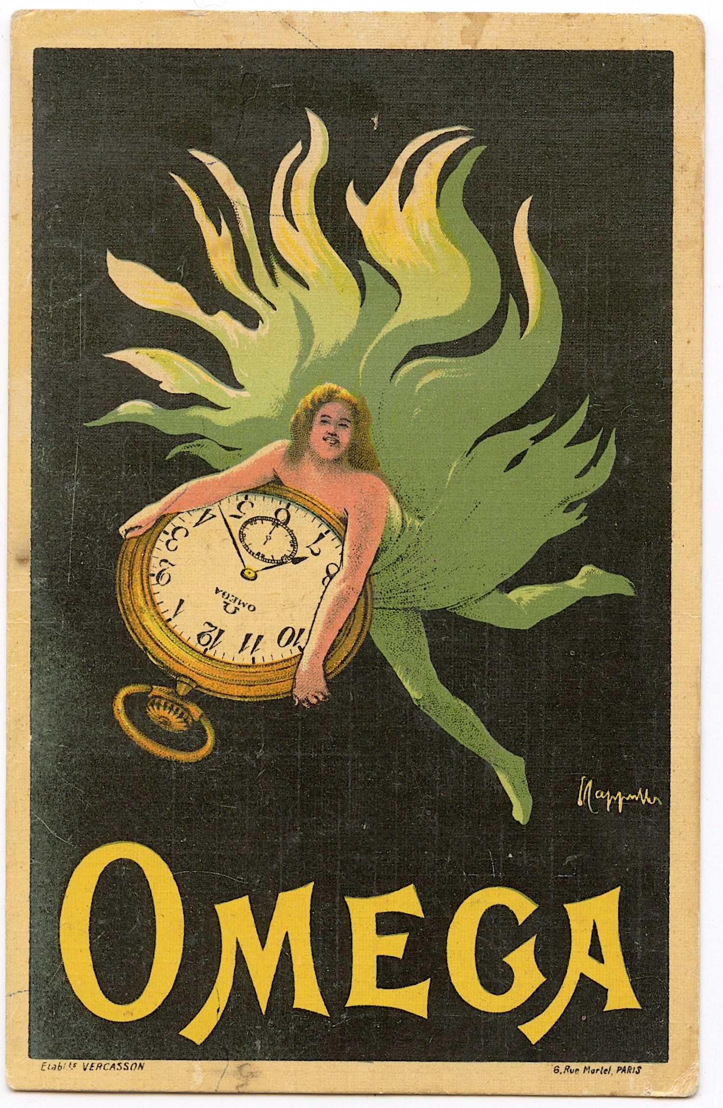 Antique Vintage Original Postcard Leonetto CAPPIELLO: The dimensions of an antique postcard are Approx. 5.5"x 3.5" (small variances can occur).
