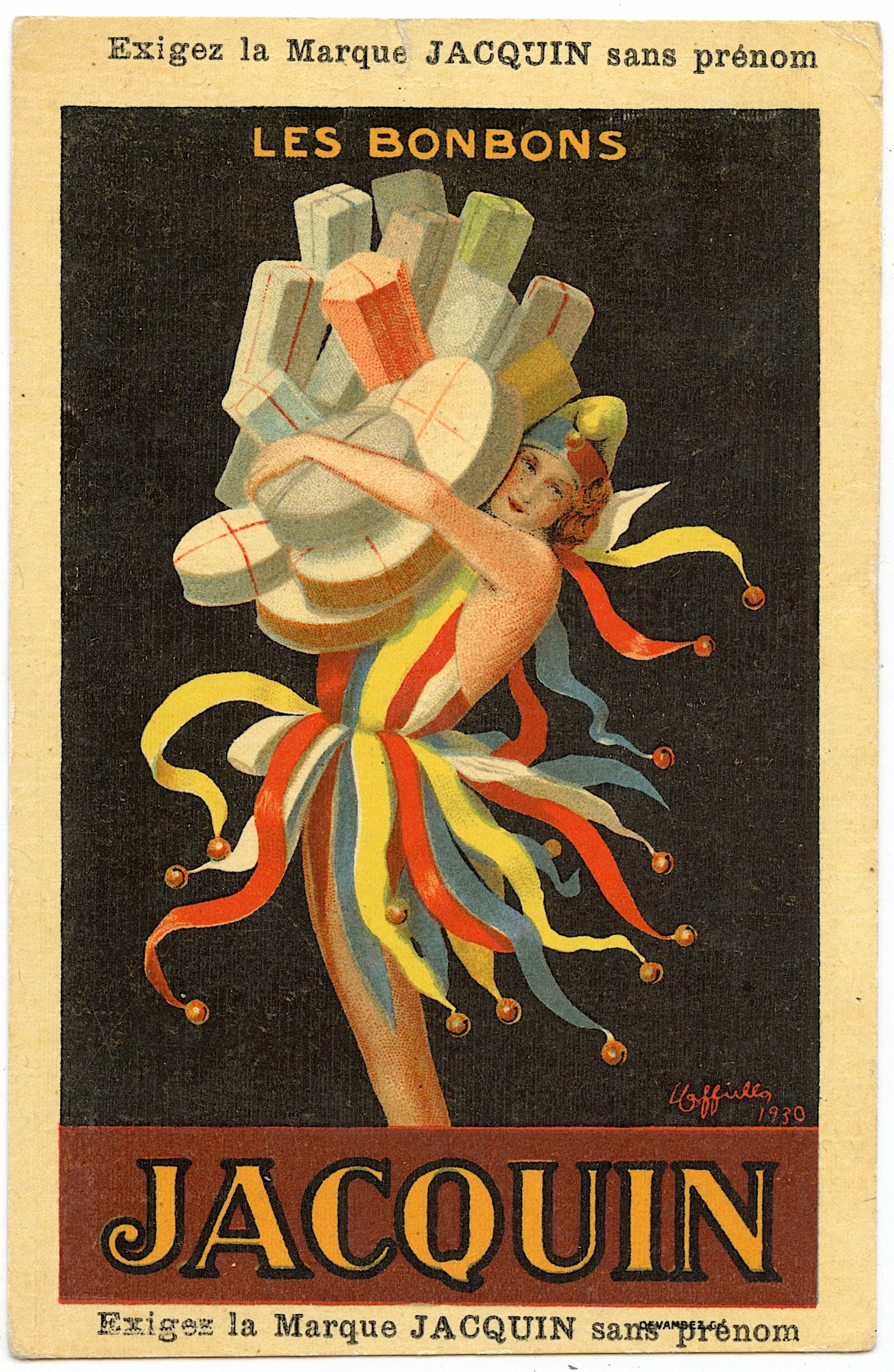 Antique Vintage Original Postcard Leonetto CAPPIELLO: The dimensions of an antique postcard are Approx. 5.5"x 3.5" (small variances can occur).