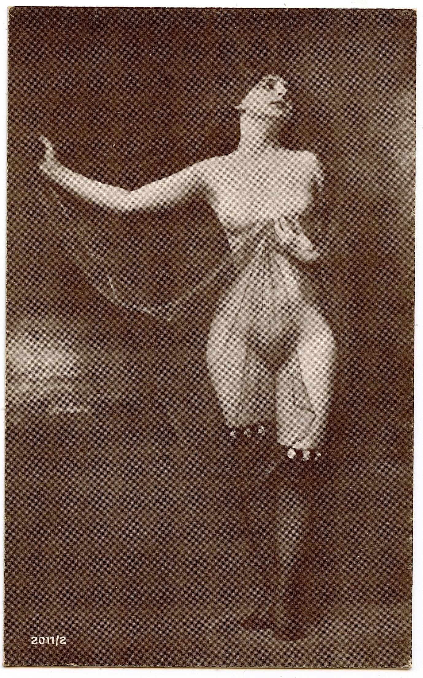 Vintage Original Postcard French Nude Female: The dimensions of an antique postcard are Approx. 5.5"x 3.5" (small variances can occur).