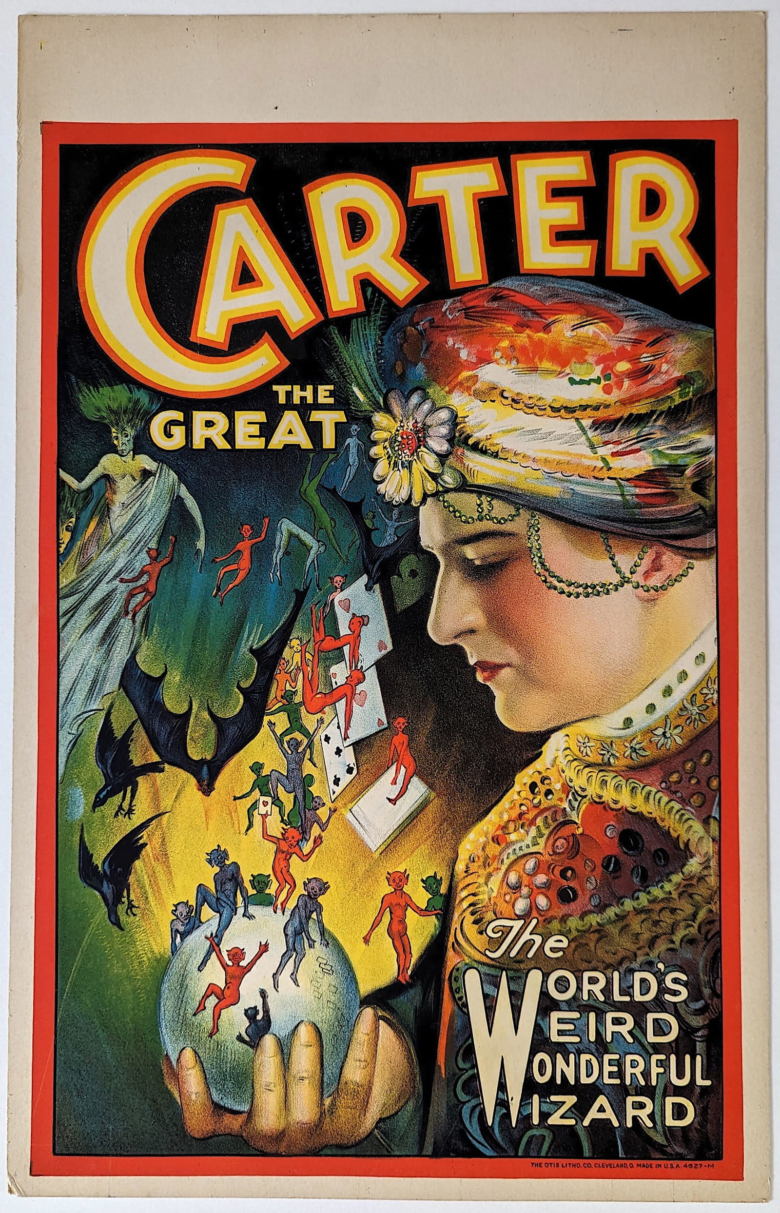 Original 1920s Poster Carter The Great The Otis Litho Co. (1 of 3)