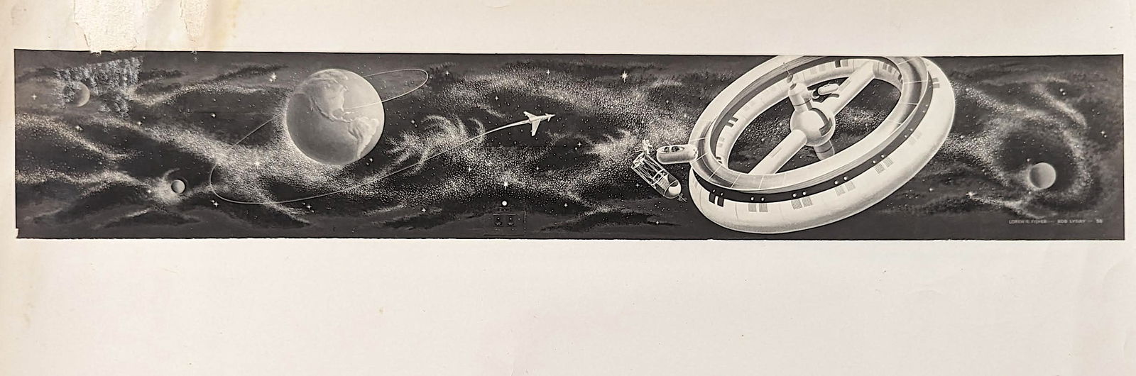 Rare Vintage Original U.S. Air Force Photo Space Planets Illust. (1 of 4)