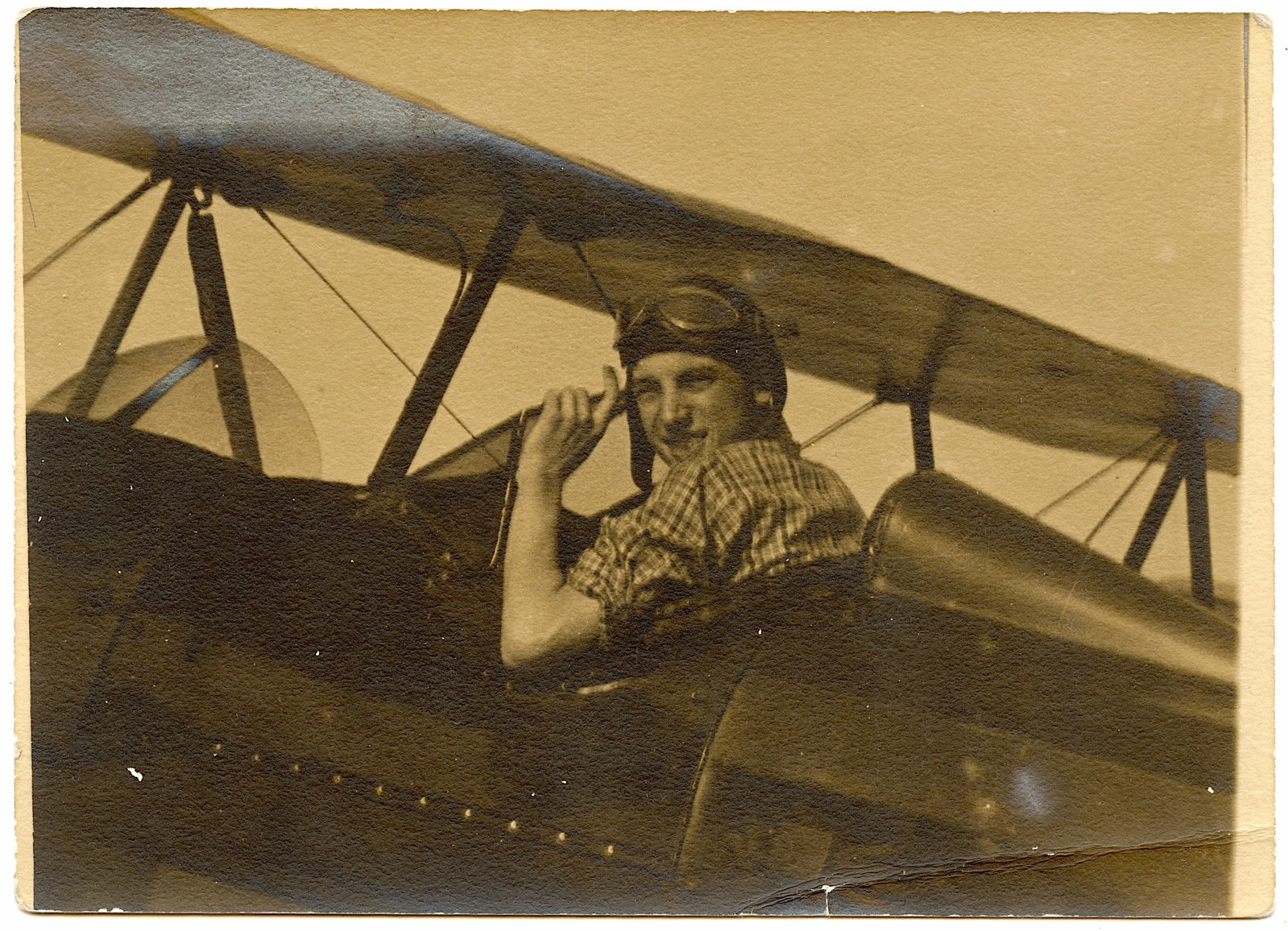 Antique Photo Aviator Biplane Identified on Back: This item has been discovered as part of inheritances or collections. The dimensions are Approx. 5" x 7" (small variances can occur). This lot is located in Boca Raton, Fl and its shipment will be mad