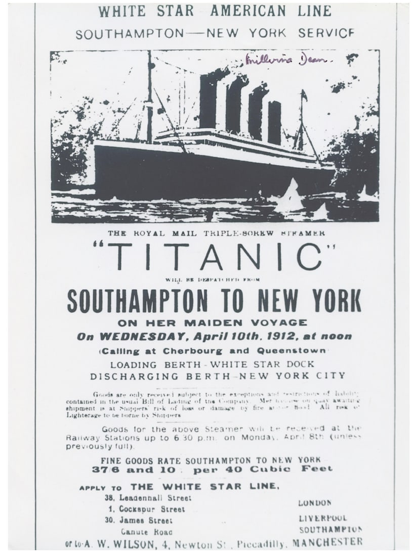 Vintage Photograph TITANIC Signed by Survivor (1 of 2)