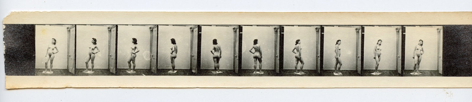 Rare Vintage Chrono Photograph Female Nude Pin Up: This item has been discovered as part of inheritances or collections. The dimensions are Approx. 1.5" x 8.5". This lot is located in Boca Raton, Fl and its shipment will be made directly by Artelisted