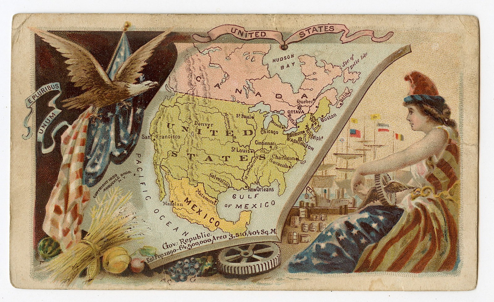 Antique Rare Tradecard UNITED STATES: ABOUT POSTCARDS: The study and collecting of postcards is termed deltiology (from Greek deltion, small writing tablet, and English -logy, the study of). Rarity. As with all antique items, rarity bring