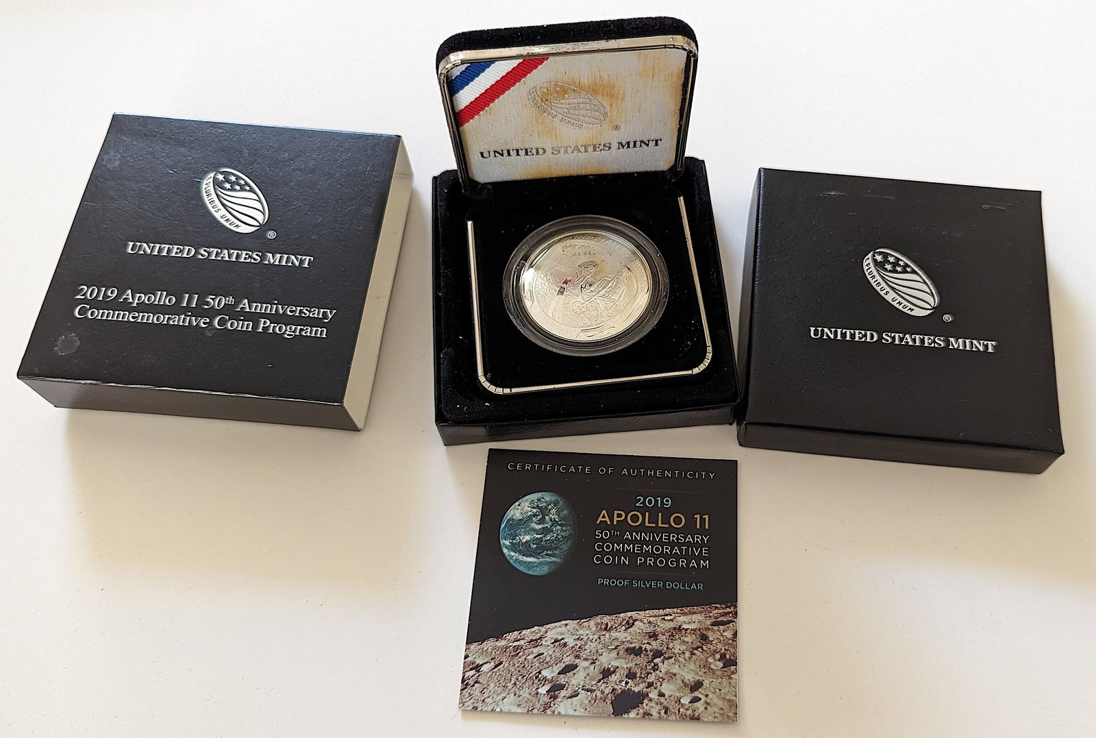 Coin 2019-P Proof $1 Apollo 11 50th Anniversary Silver: This lot is coming from the estate of a deceased collector in South Florida. We have attached quality images to show its actual condition. This lot is located in Boca Raton, Fl and its shipment will b
