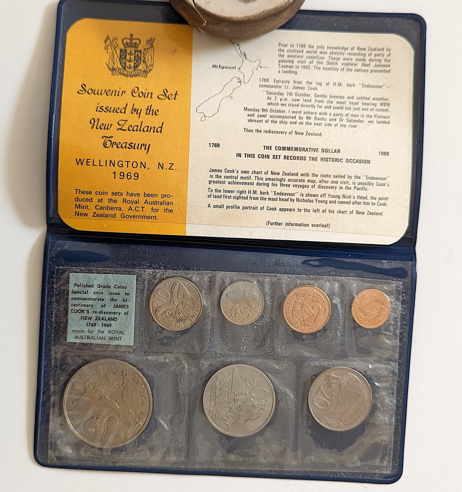 Souvenir Coin Set New Zealand Treasury 1969: This lot is coming from the estate of a deceased collector in South Florida. We have attached quality images to show its actual condition. This lot is located in Boca Raton, Fl and its shipment will b