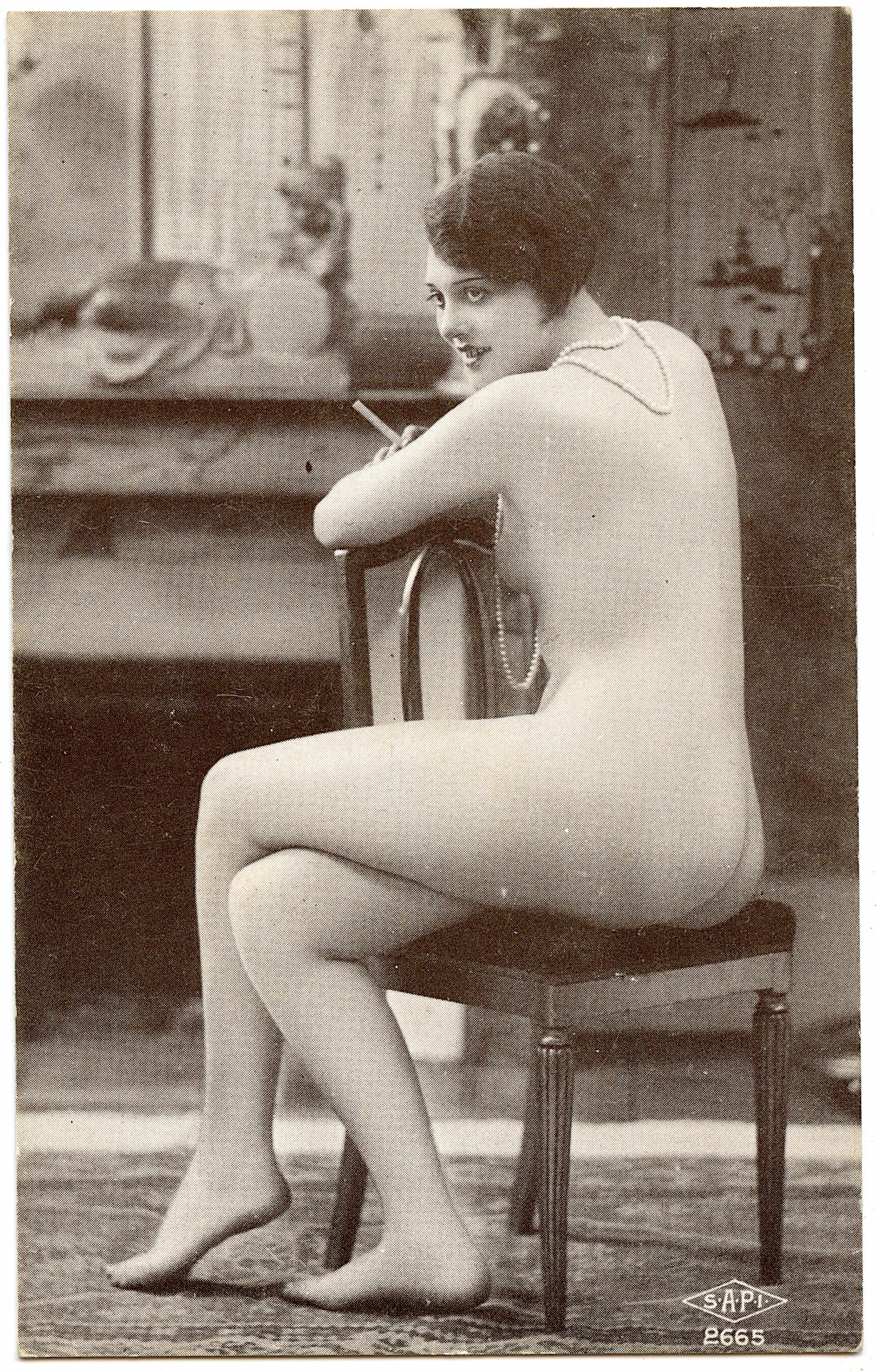 Vintage Original Postcard French Nude Female: The dimensions of an antique postcard are Approx. 5.5"x 3.5" (small variances can occur).We have attached quality images to show its actual condition. This lot is located in Boca Raton, Fl and its shi