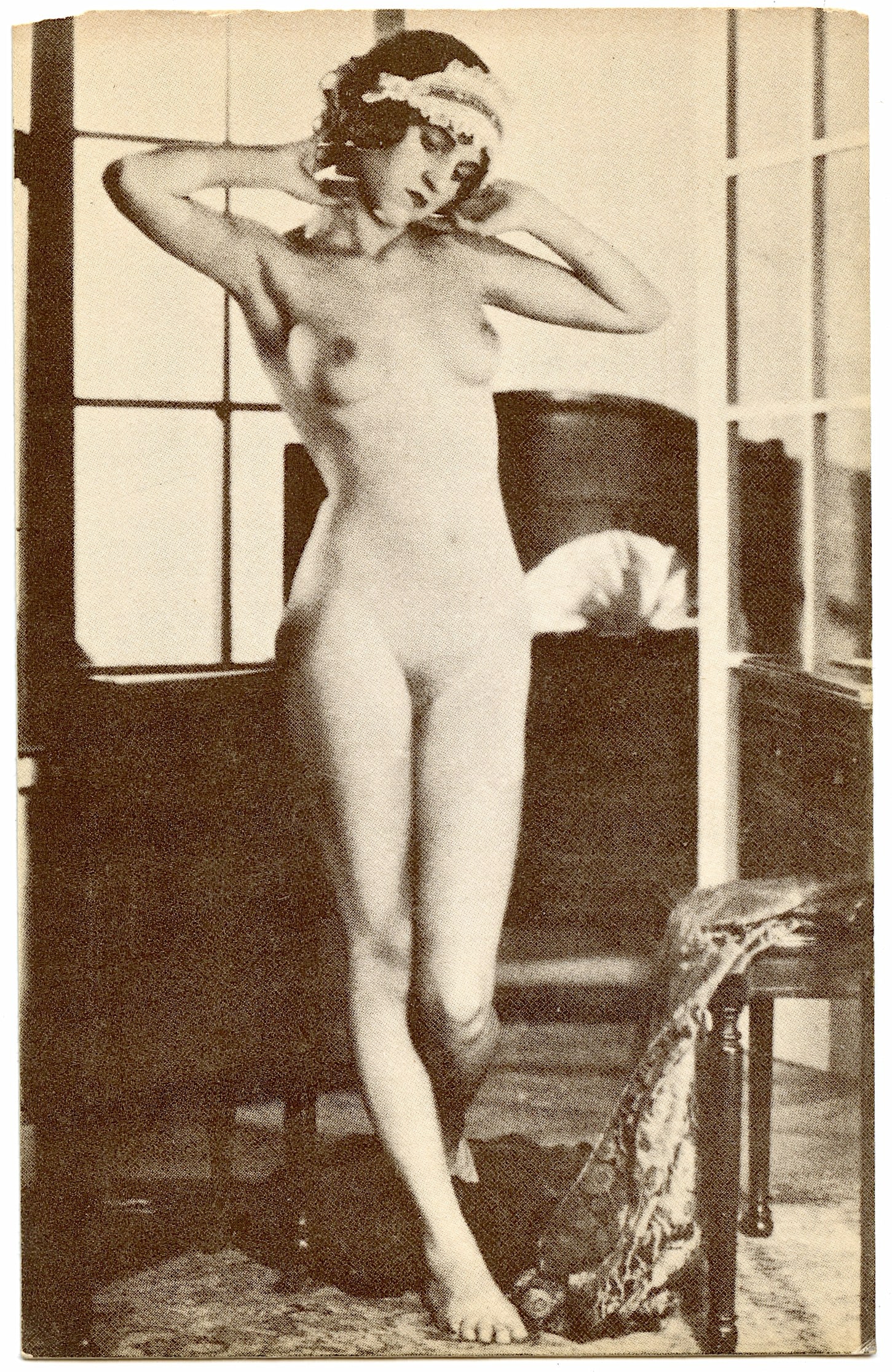 Vintage Original Postcard French Nude Female: The dimensions of an antique postcard are Approx. 5.5"x 3.5" (small variances can occur).We have attached quality images to show its actual condition. This lot is located in Boca Raton, Fl and its shi