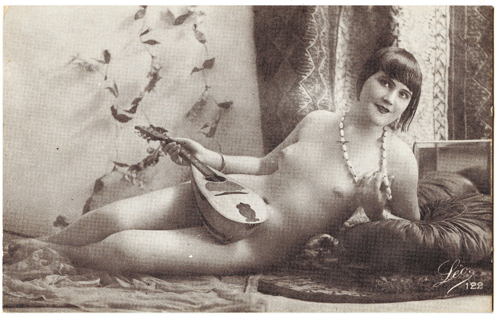 Vintage Original Postcard French Nude Female: The dimensions of an antique postcard are Approx. 5.5"x 3.5" (small variances can occur).We have attached quality images to show its actual condition. This lot is located in Boca Raton, Fl and its shi