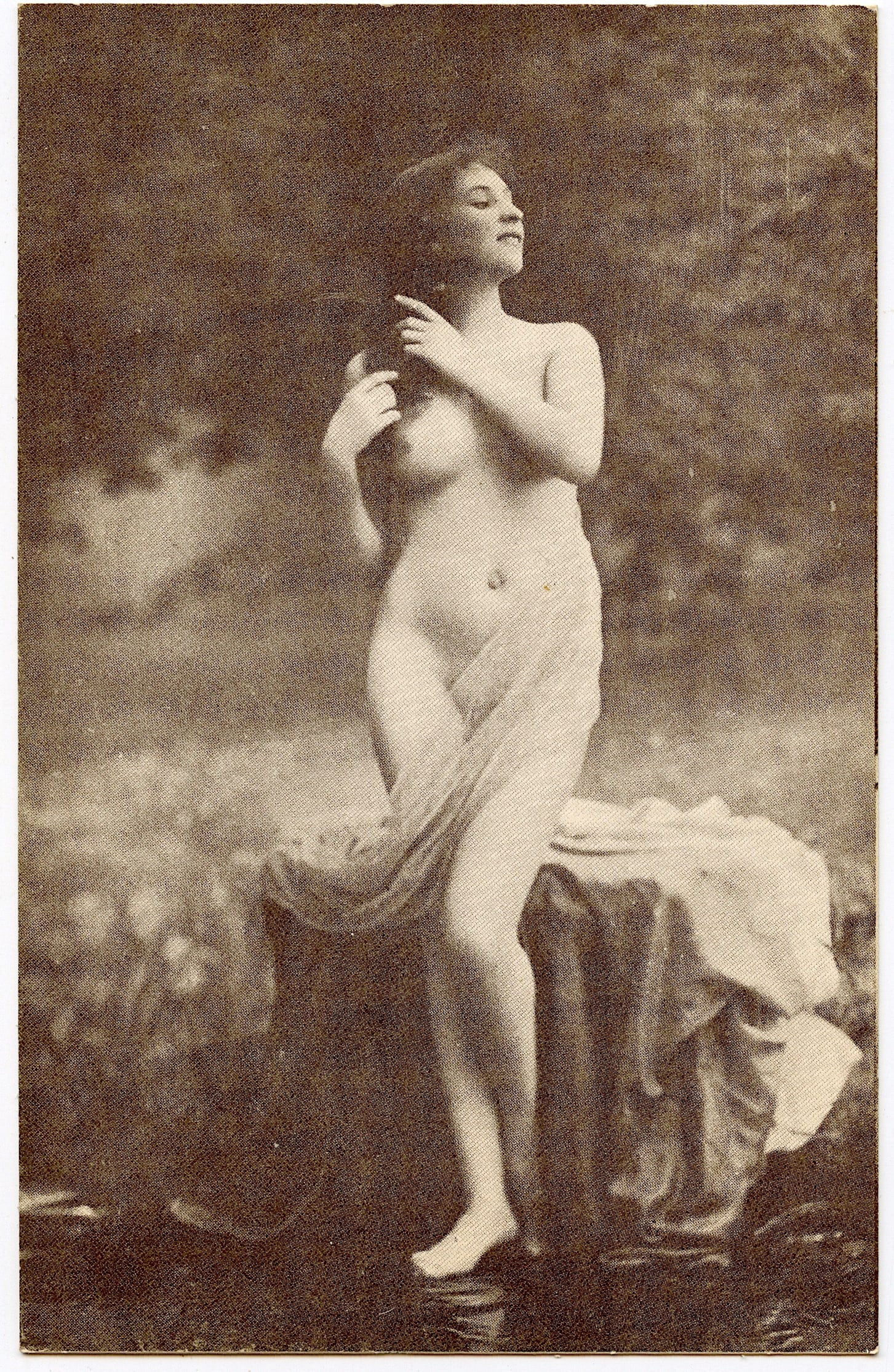 Vintage Original Postcard French Nude Female: The dimensions of an antique postcard are Approx. 5.5"x 3.5" (small variances can occur).We have attached quality images to show its actual condition. This lot is located in Boca Raton, Fl and its shi