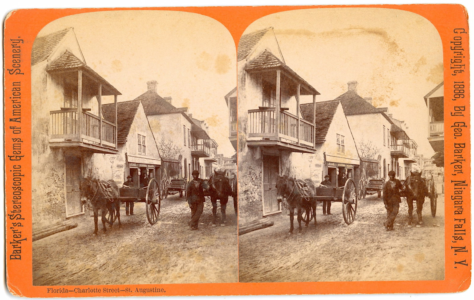 Antique Rare Real Photo Stereoview St. Augustine, FL: This stereoviews is original from the epoch . The stereoviews we are offering come mainly from collectors in the U.S.A. and constitute wonderful testimonies of past time that tend to be unique. They h