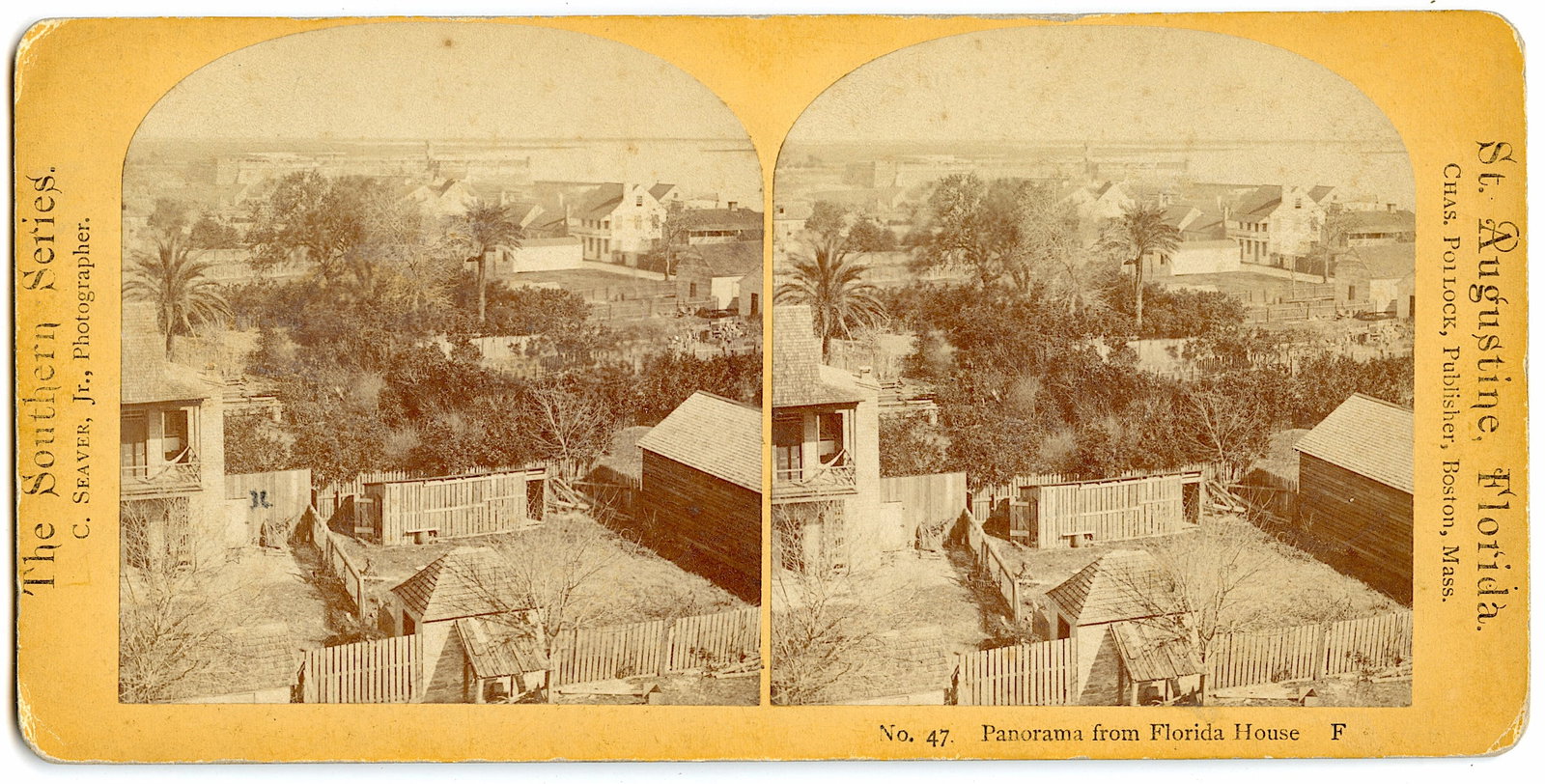 Antique Rare Real Photo Stereoview St. Augustine, FL: This stereoviews is original from the epoch . The stereoviews we are offering come mainly from collectors in the U.S.A. and constitute wonderful testimonies of past time that tend to be unique. They h