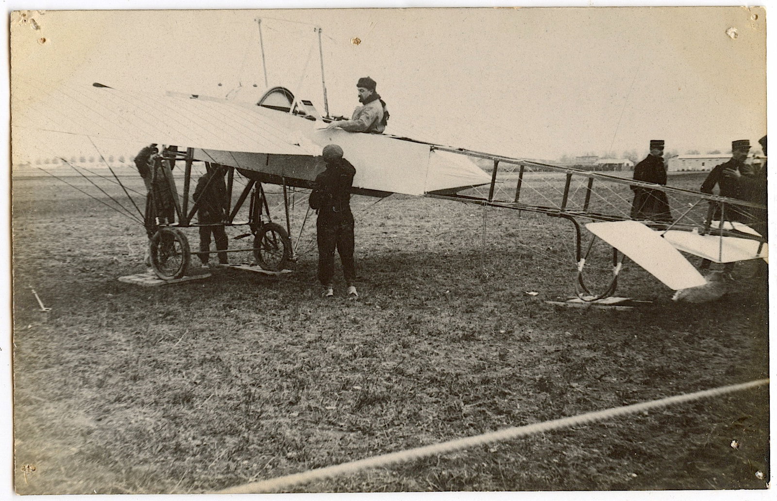 Antique Very Scarce Real Photo PC Pioneers Aviation: The dimensions of an antique postcard are Approx. 5.5"x 3.5" (small variances can occur).